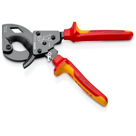 Tăietor cabluri cu clichet izolat VDE KNIPEX 9536250