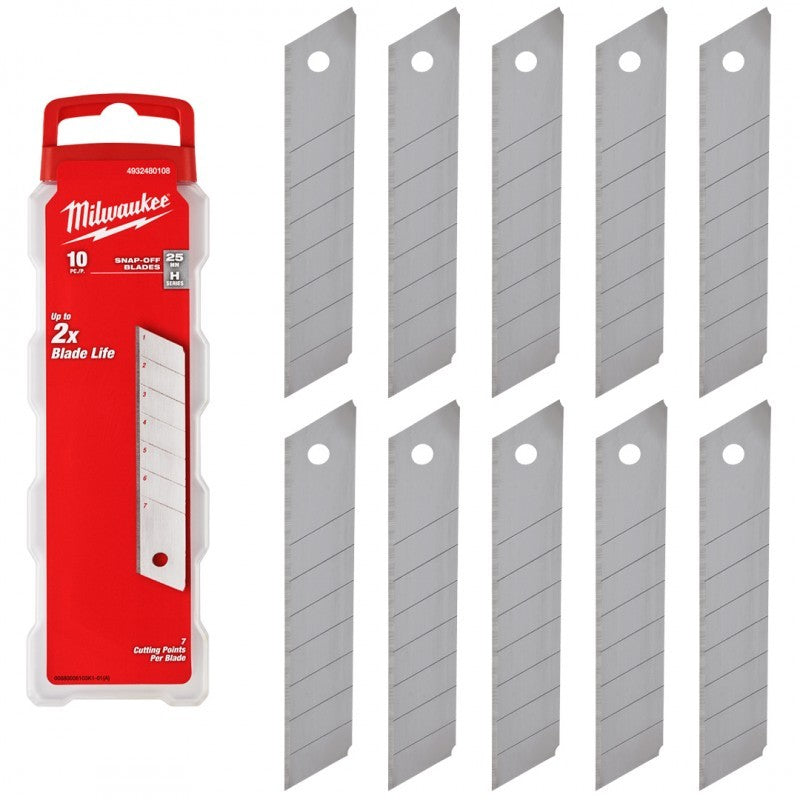 Lame de schimb pentru cutter 25 mm Milwaukee (10 buc), cod 4932480108