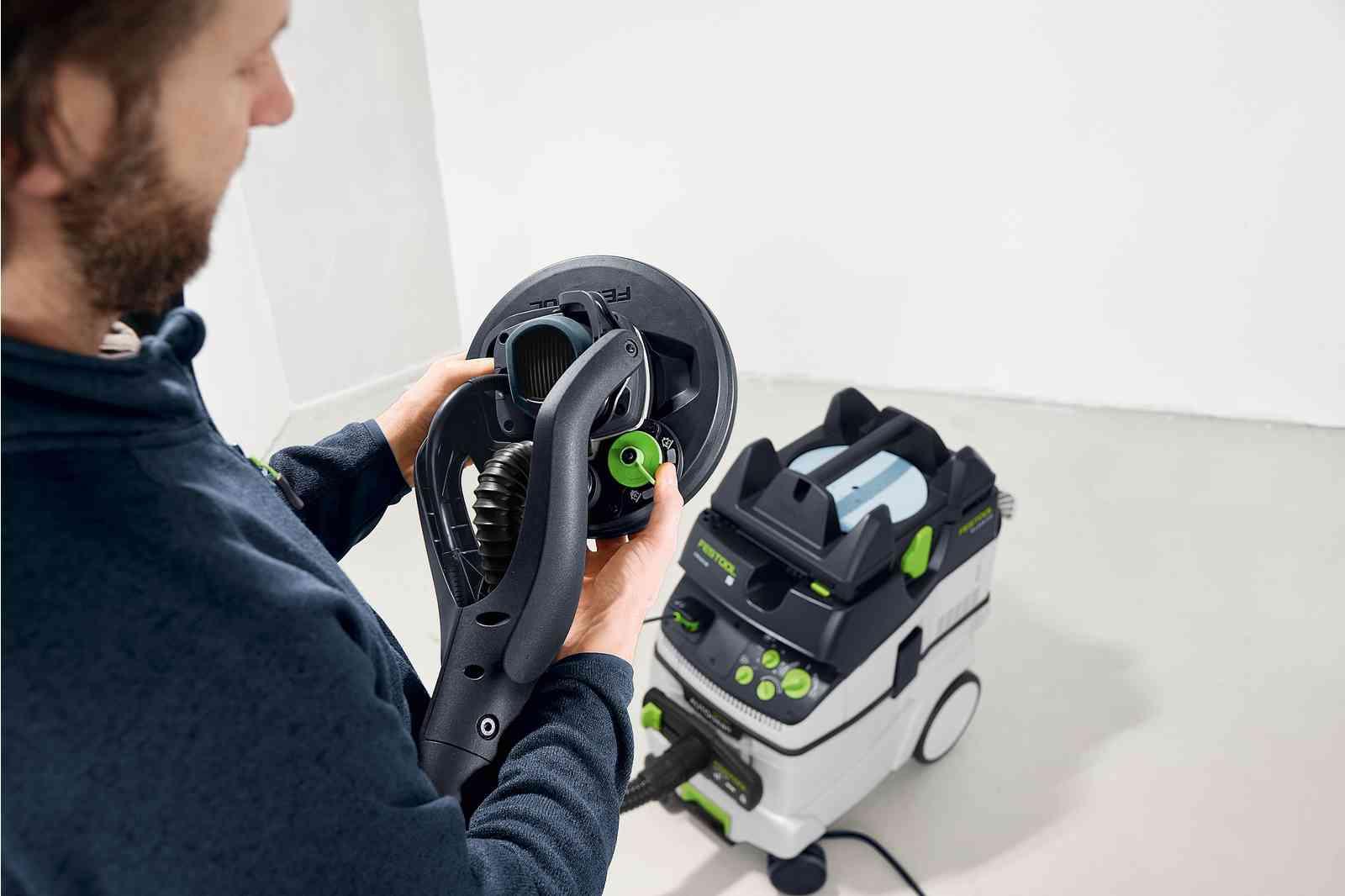Șlefuitor de pereți cu braț telescopic Festool PLANEX LHS 2-M 225 EQ, cod 577354 + CADOU: 1 x set foi abrazive 205656 + 1 x set foi abrazive 205662 - BIG STORE (Dynamic Tools SRL)