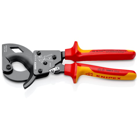 Tăietor cabluri cu clichet izolat VDE KNIPEX 9536250