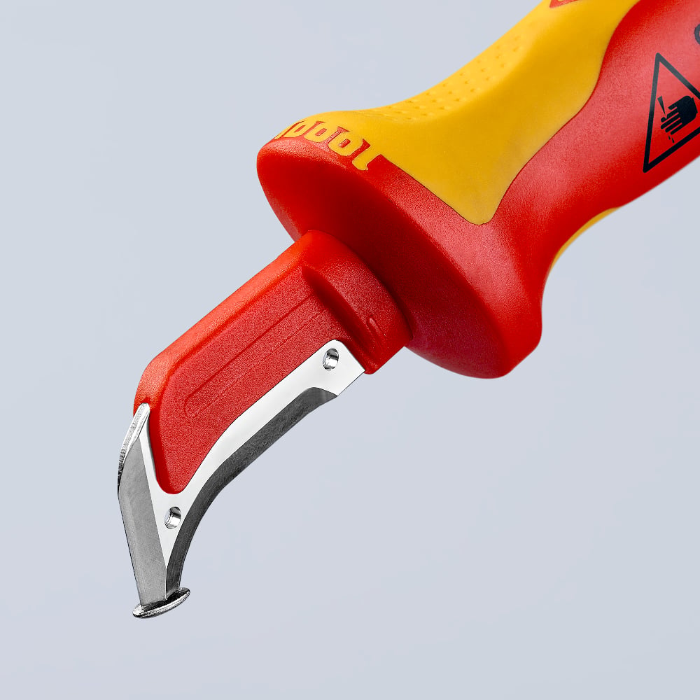 Cuțit de decapare Knipex VDE cu sabot de glisare, 180MM, cod 9855