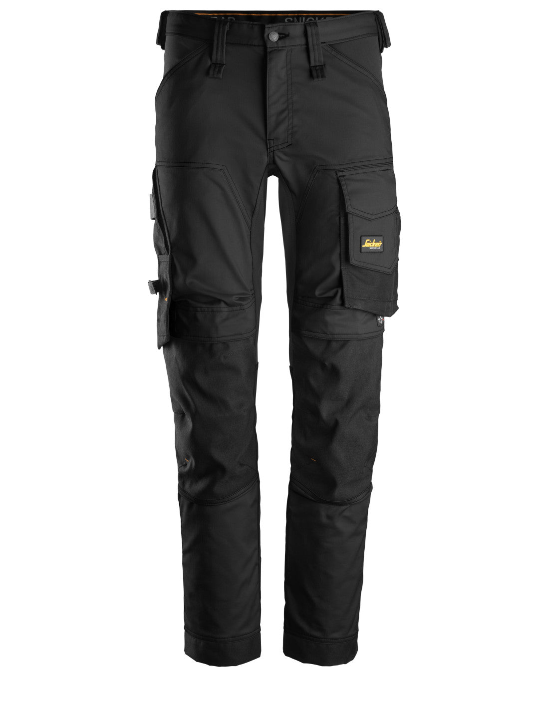 Pantaloni de lucru, stretch, Snickers Workwear, AllroundWork, 6341, Black/Black