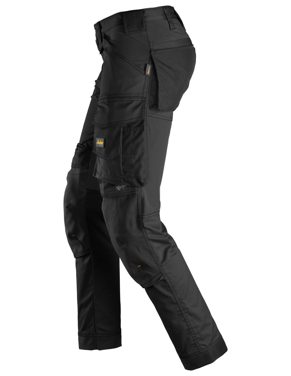Pantaloni de lucru, stretch, Snickers Workwear, AllroundWork, 6341, Black/Black