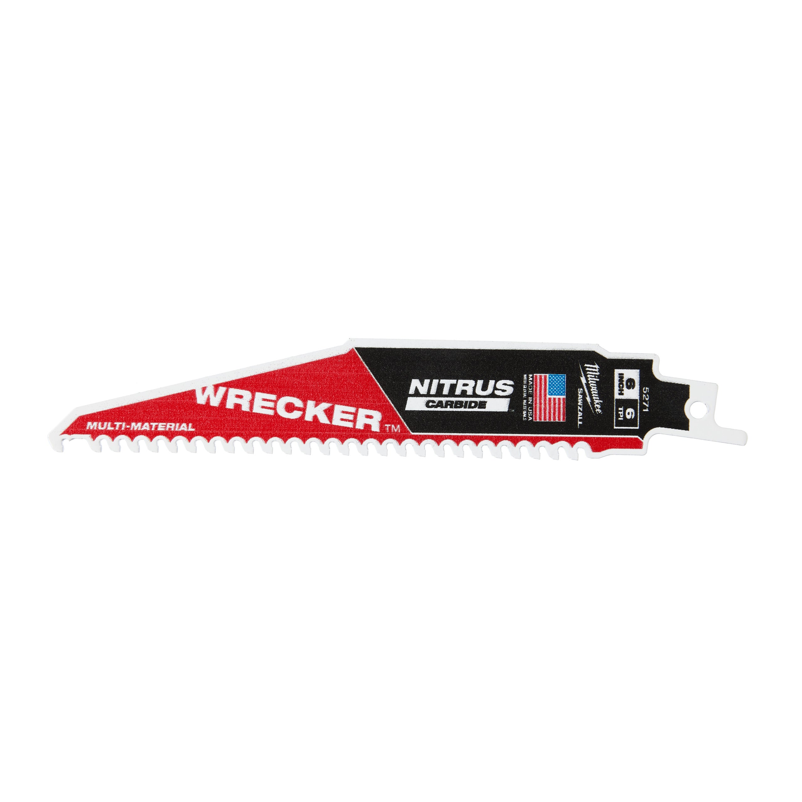 Pânză pentru fierăstrău sabie Sawzall Multi Material WRECKER™ cu NITRUS CARBIDE™ Milwaukee TCT WRECKER NITRUS 150mm x 6 Tpi, cod 48475571