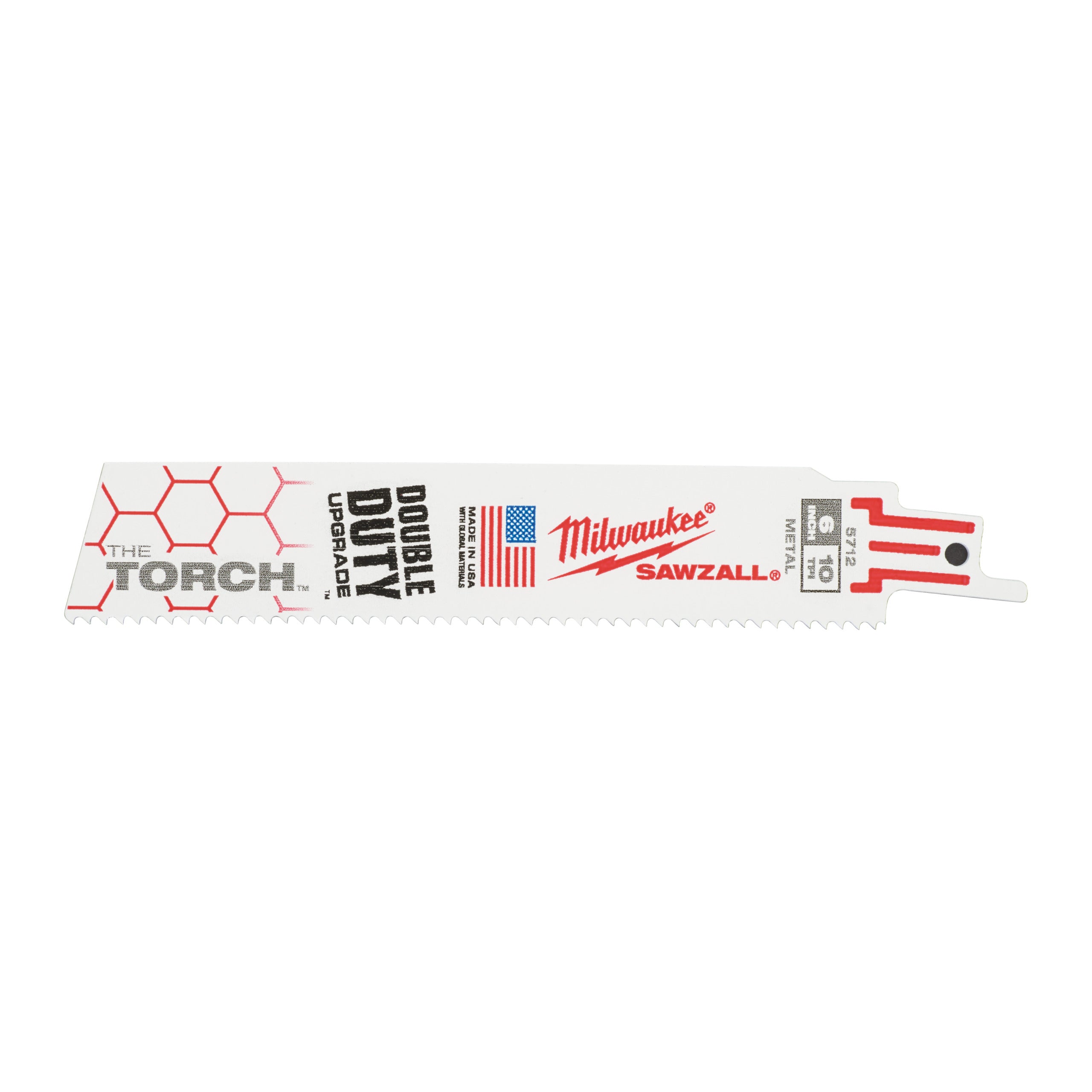 Pânză pentru fierăstrău sabie Sawzall Metal Heavy Duty TORCH™ pentru lucrări de demolare Milwaukee TORCH 150mm x 10 Tpi, cod 48475712
