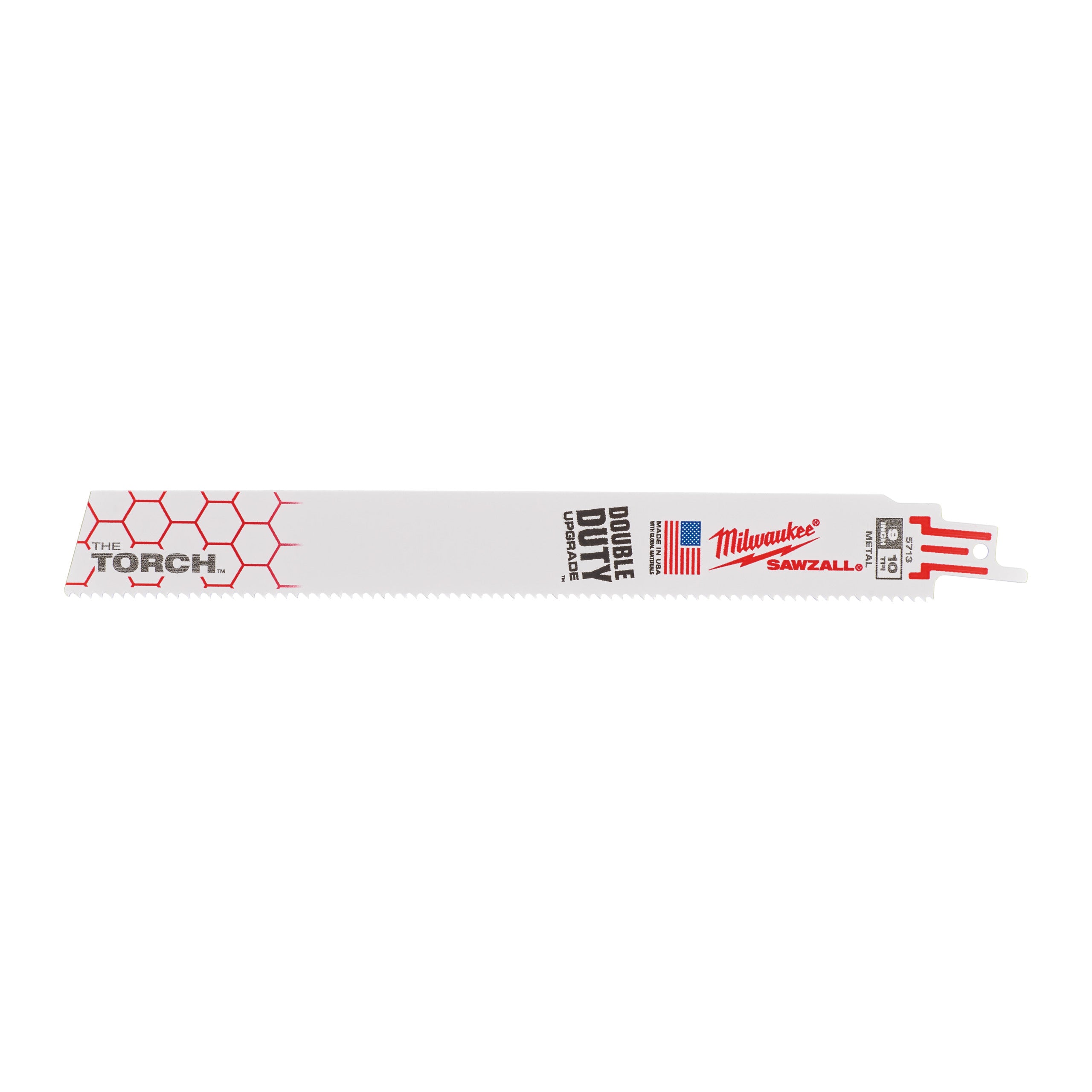 Pânză pentru fierăstrău sabie Sawzall Metal Heavy Duty TORCH™ pentru lucrări de demolare Milwaukee TORCH 300mm x 10 Tpi, cod 48475714