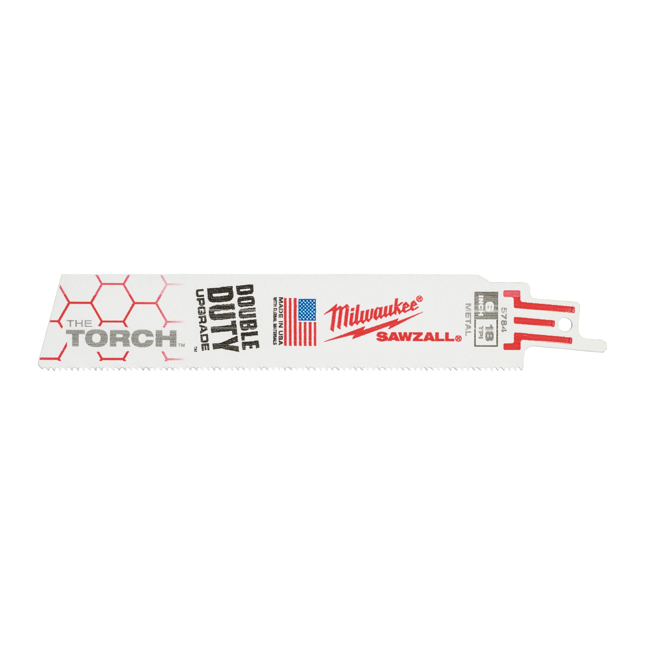 Pânză pentru fierăstrău sabie Sawzall Metal Heavy Duty TORCH™ pentru lucrări de demolare Milwaukee TORCH 150mm x 18 Tpi, cod 48475784