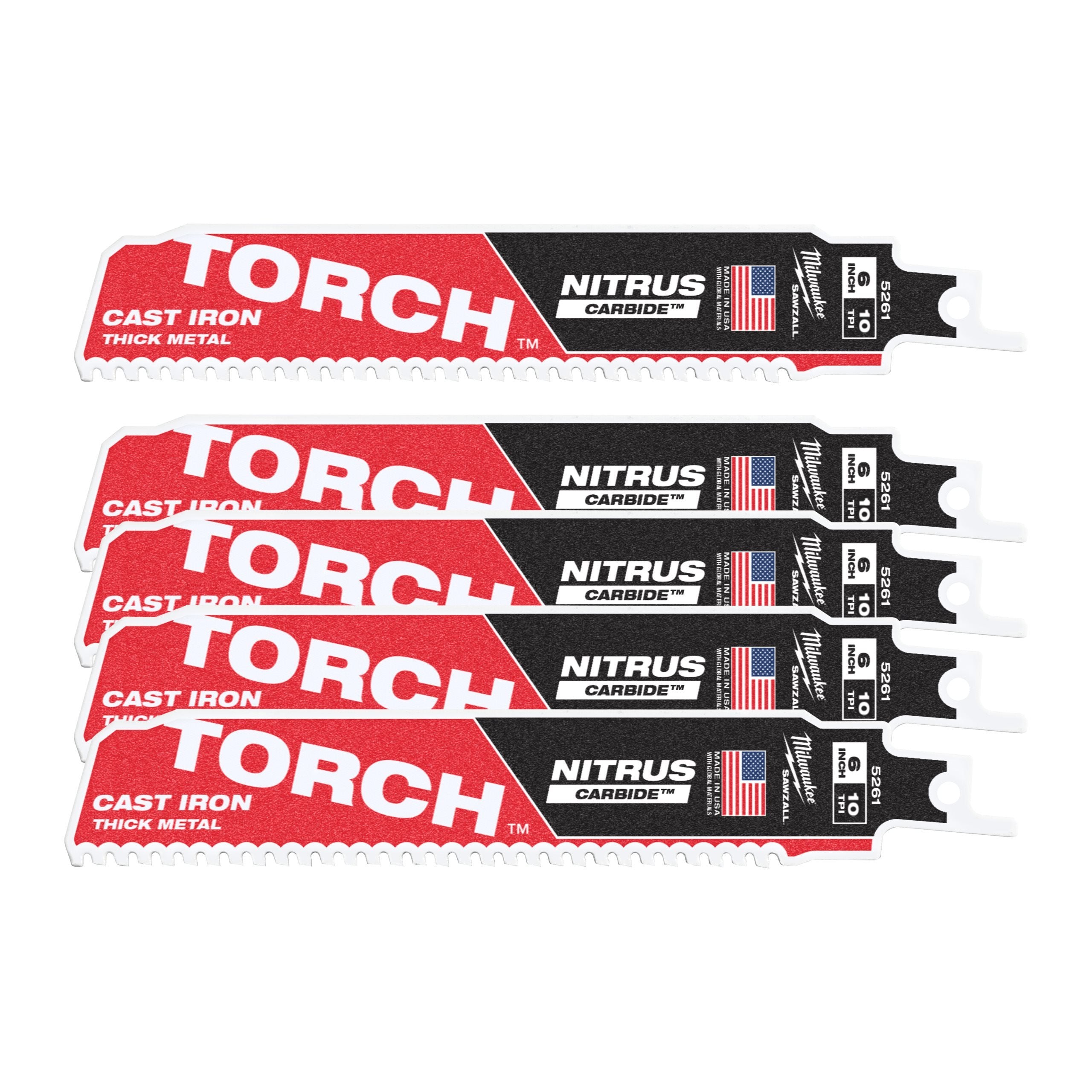 Pânză sabie metal Milwaukee Heavy Duty TORCH™ NITRUS CARBIDE™, multiple dimensiuni