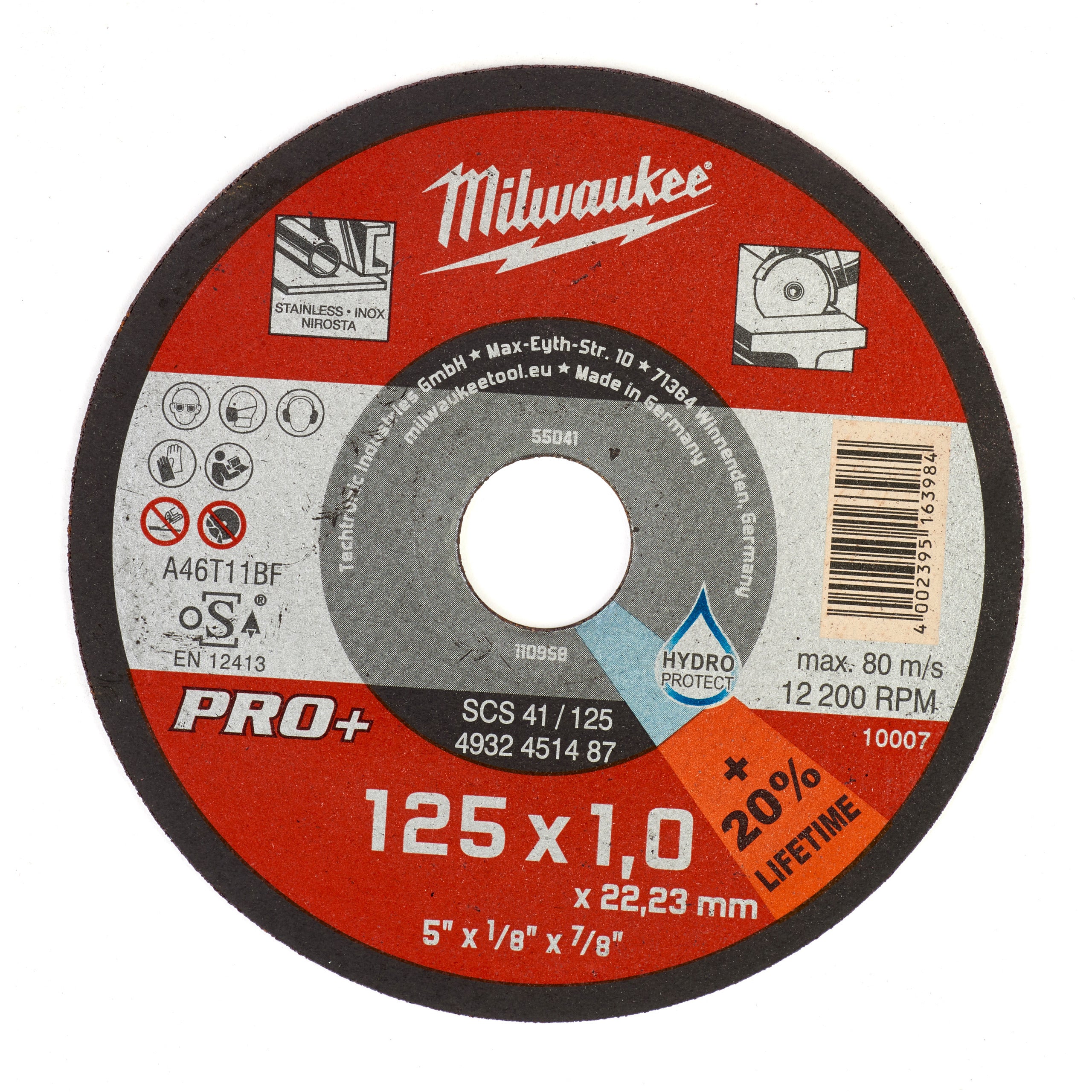 Display de prezentare / Stand expunere discuri pentru debitare metal Milwaukee SCS 41 / 125 - 200 pcs, cod 4932451488