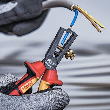 Clește pentru dezizolat cabluri Milwaukee VDE, 160 mm, cod 4932464573 - BIG STORE (Dynamic Tools SRL)