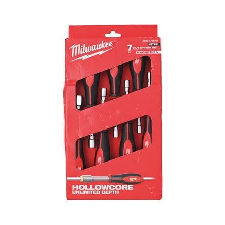 Set Milwaukee 7 șurubelnițe cu cap hexagonal magnetic HollowCore™, cod 4932479891