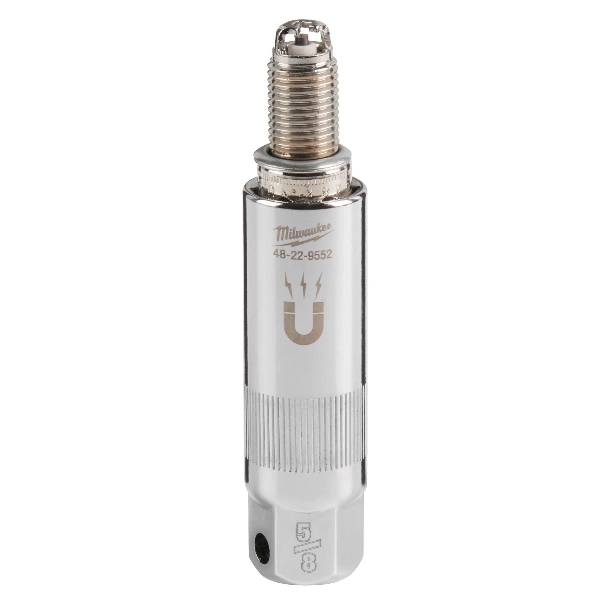 Cheie tubulară ⅜″ magnetică pentru bujii Milwaukee 3/8” Drive 16MM Magnetic Spark Plug Socket, cod 4932480676