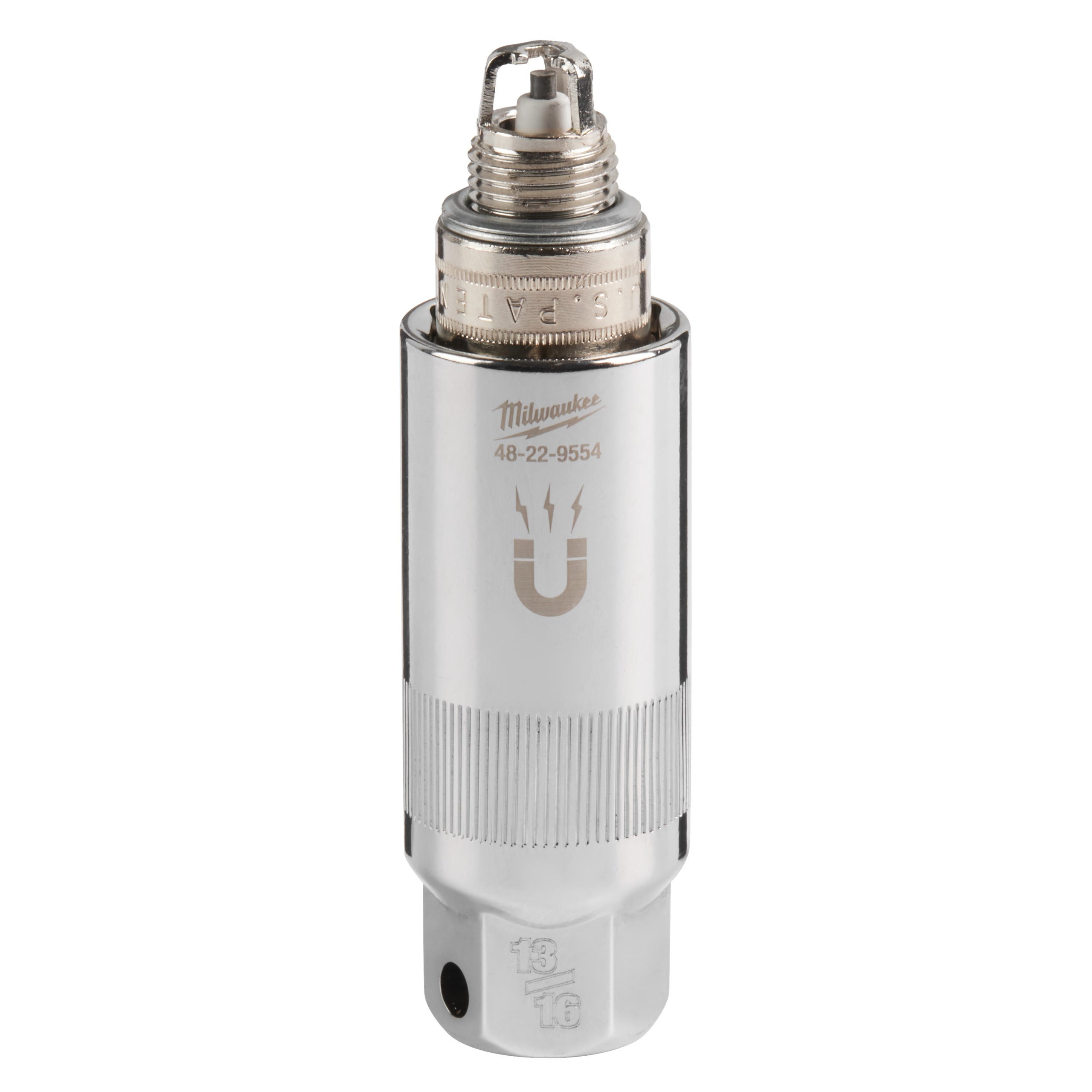 Cheie tubulară ⅜″ magnetică pentru bujii Milwaukee 3/8” Drive 20.8MM Magnetic Spark Plug Socket, cod 4932480678