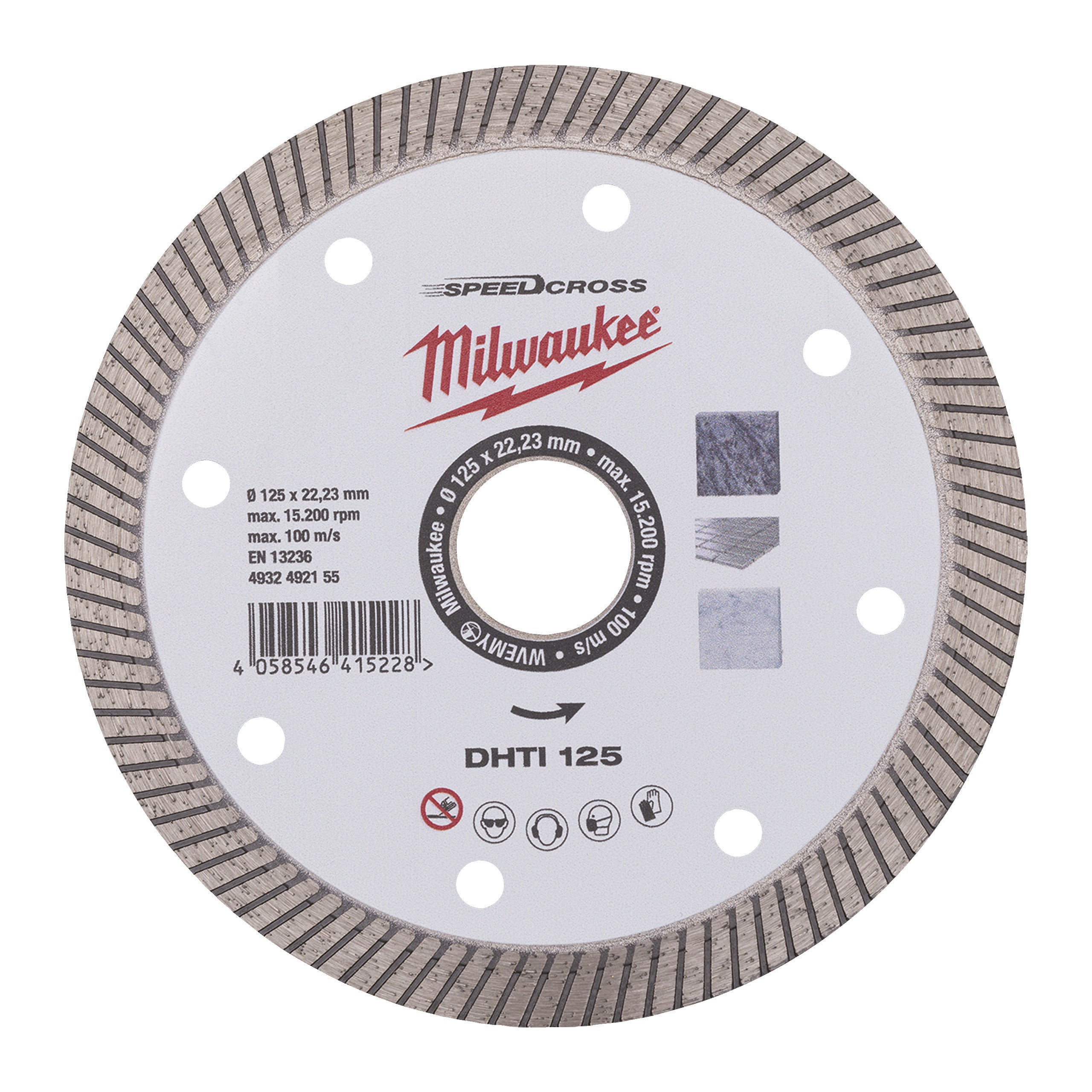 Disc diamantat pentru debitare Speedcross DHTi Milwaukee Speedcross DHTI 125 mm, cod 4932492155