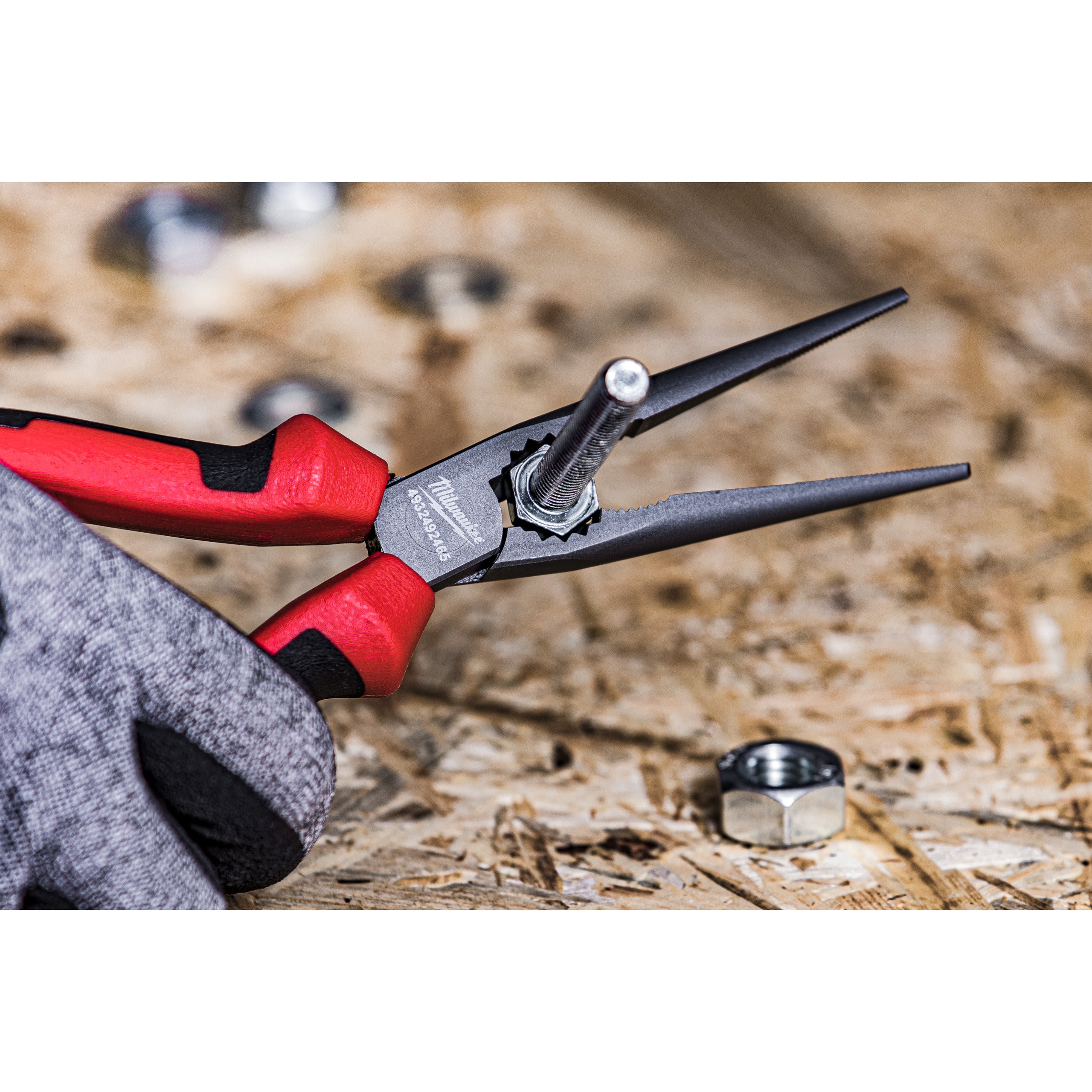 Clește nas lung Milwaukee Long Nose Plier - 205 mm, cod 4932492465