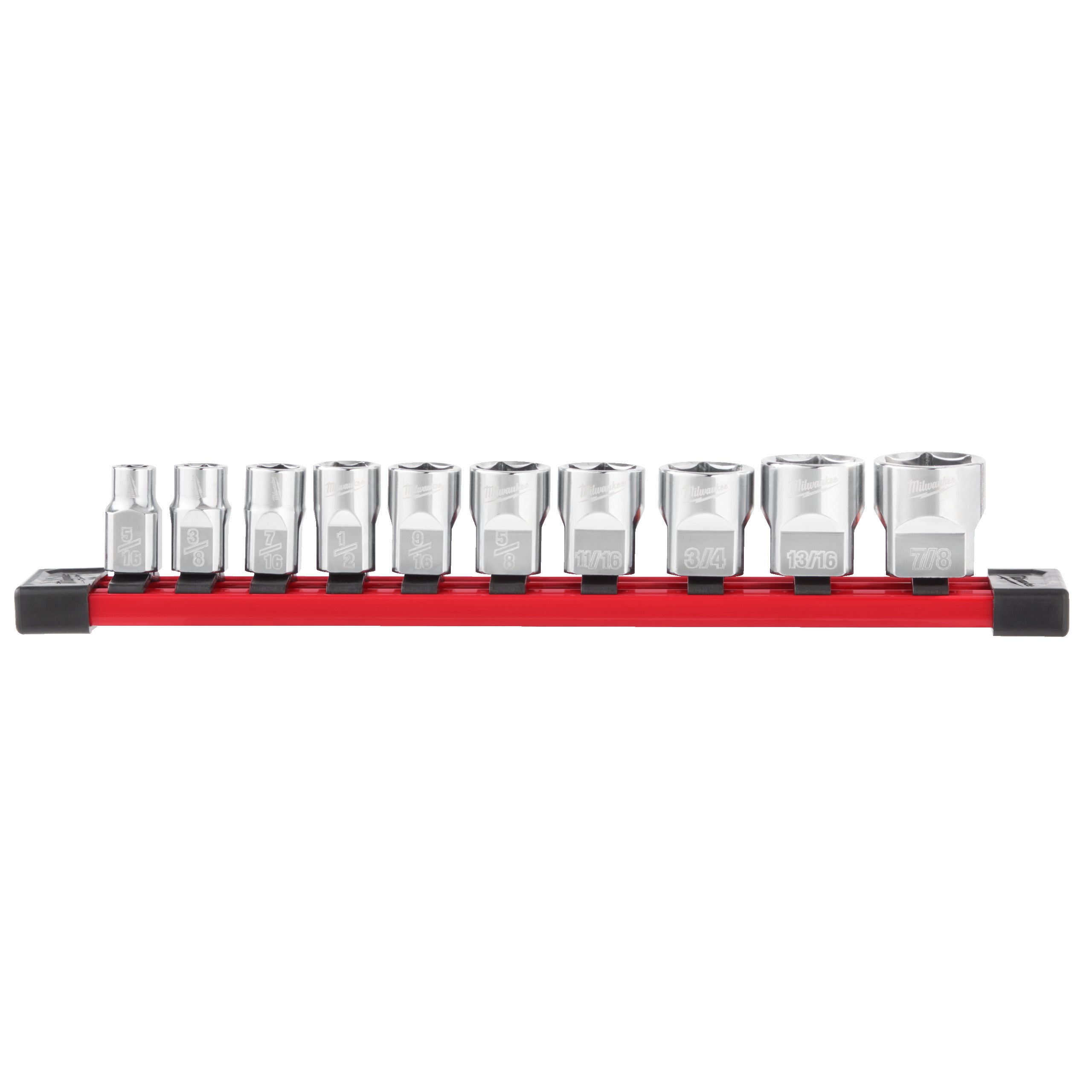 Set tubulare Seturi chei tubulare cromate ⅜″ Milwaukee 3/8" Drive SAE Chrome Sockets, cod 4932492508