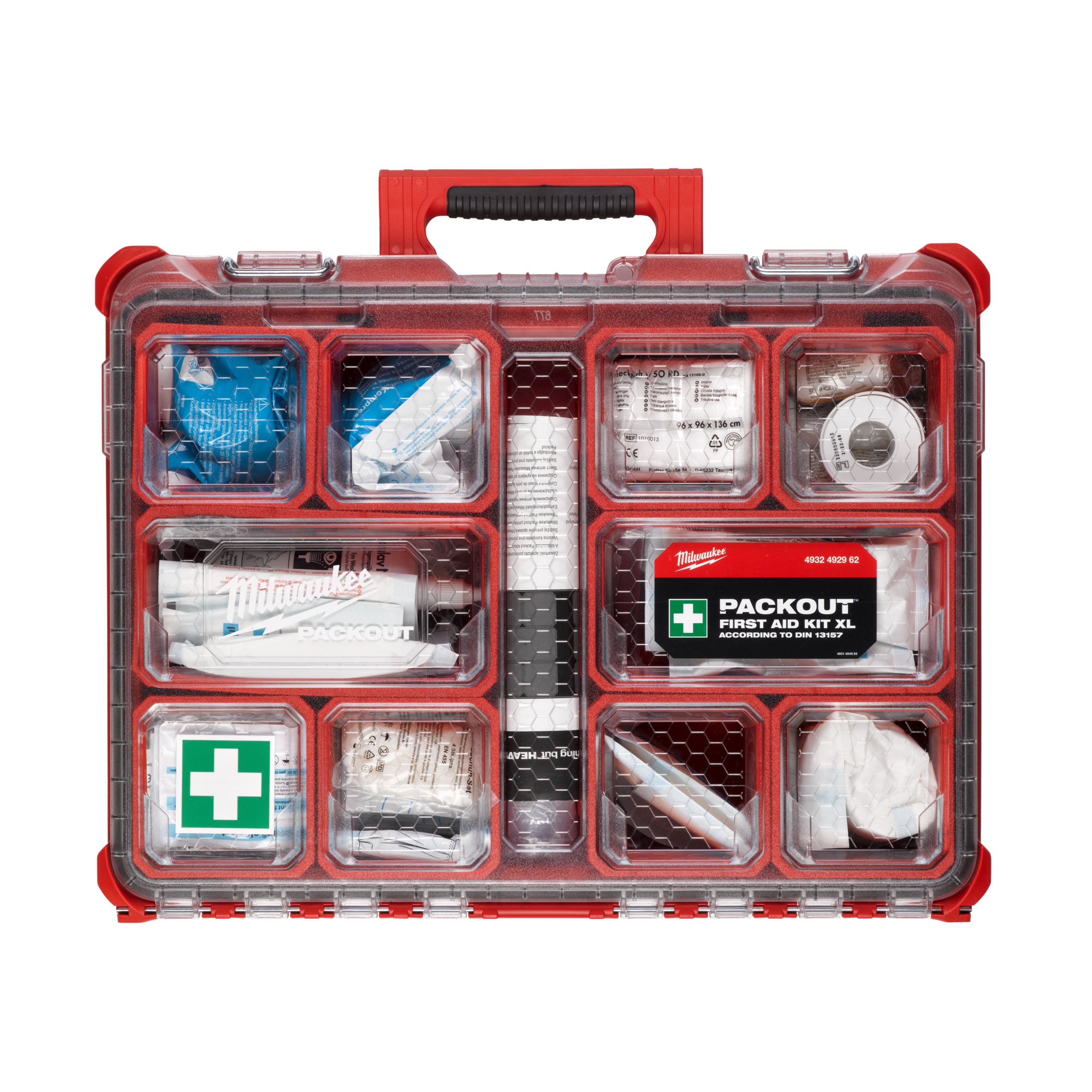 Trusă PACKOUT™ XL de prim ajutor DIN 13157 Milwaukee Packout First Aid Kit XL, cod 4932492962