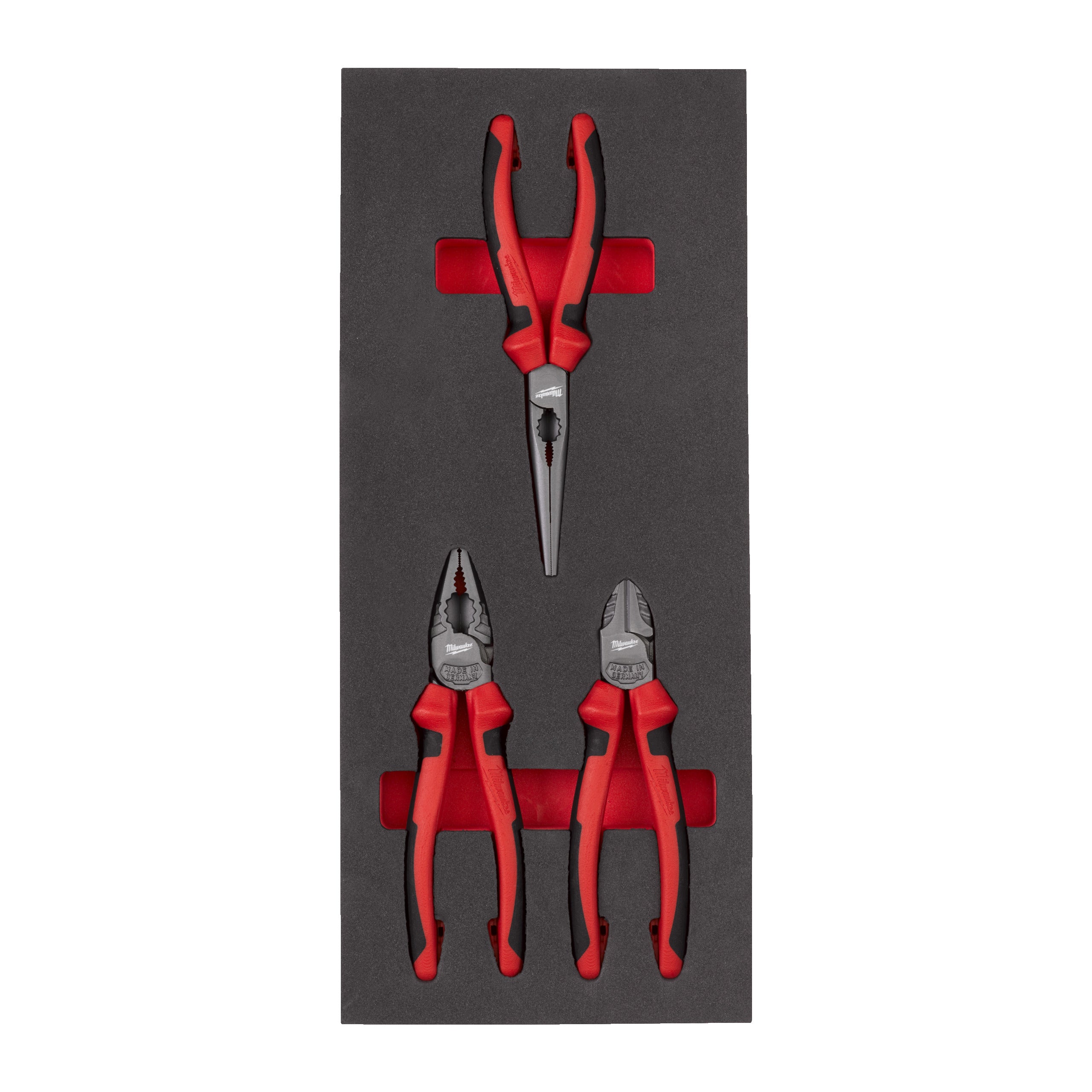 Inserție din spumă pentru dulap metalic TOOLGUARD™ clești Milwaukee Pliers Set Foam Insert - 3 pcs, cod 4932493256