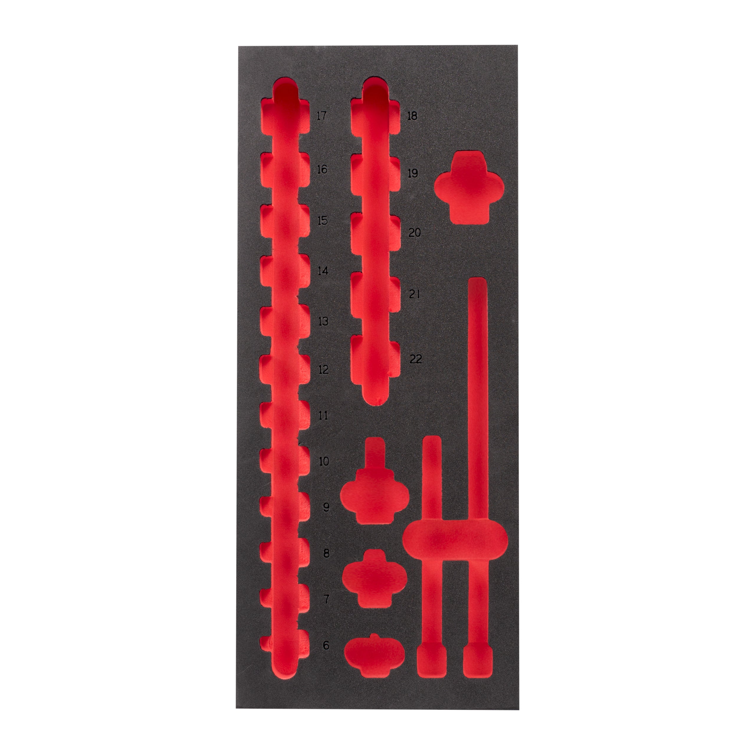 Cheie tubulară Shockwave de impact SHOCKWAVE™ IMPACT DUTY Milwaukee Foam 417 x 177 mm 3/8" STD 1, cod 4932493387