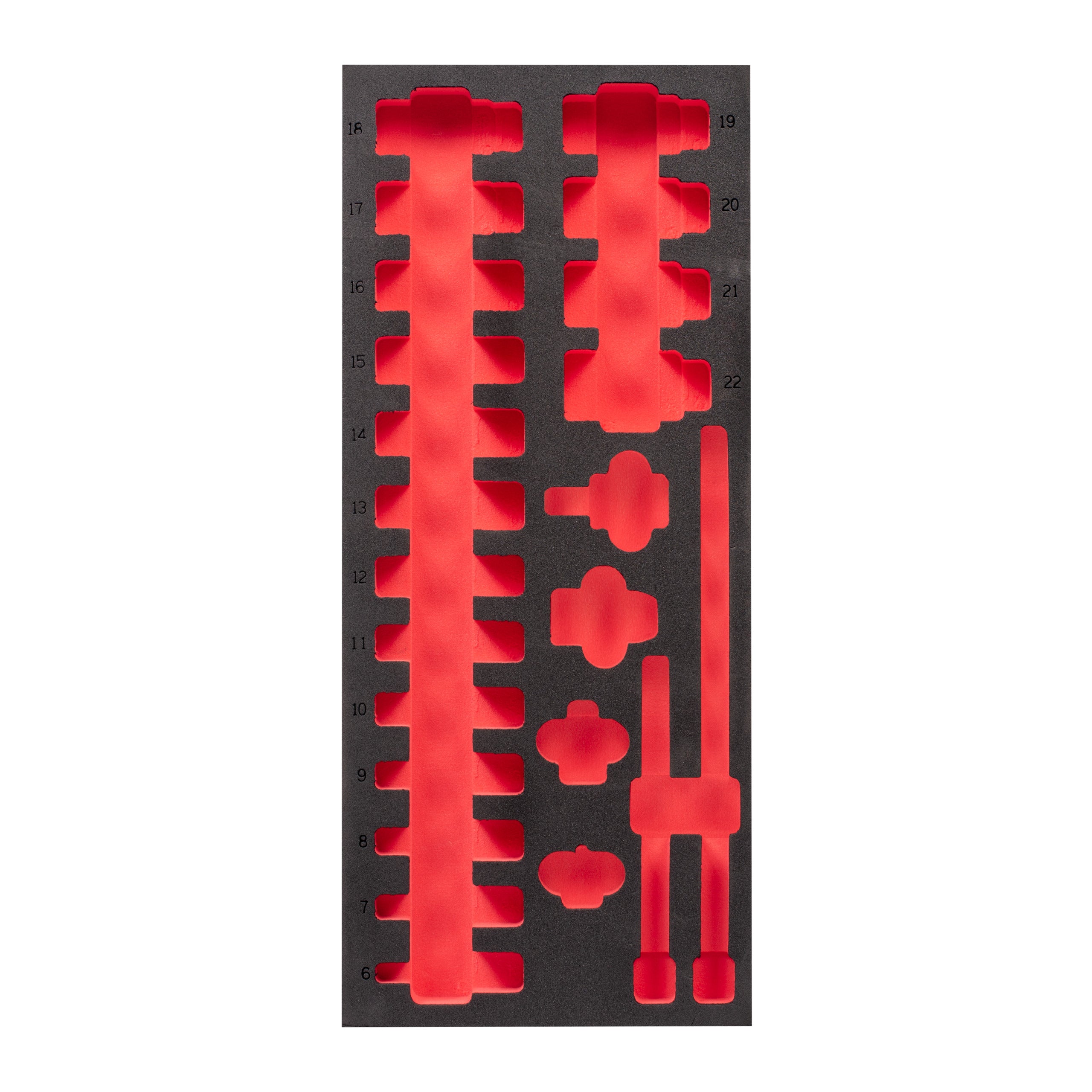 Cheie tubulară Shockwave de impact SHOCKWAVE™ IMPACT DUTY Milwaukee Foam 417 x 177 mm 3/8" Deep 1, cod 4932493389