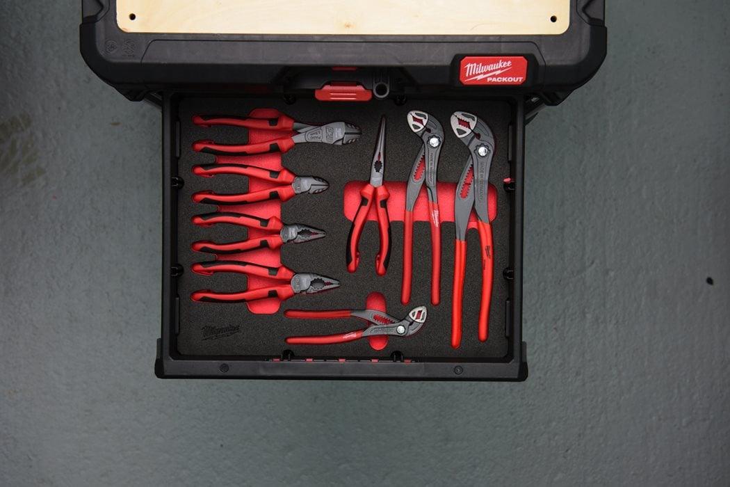 Inserție din spumă pentru PACKOUT Milwaukee cu 8 clești, cod 4932493643 - BIG STORE (Dynamic Tools SRL)