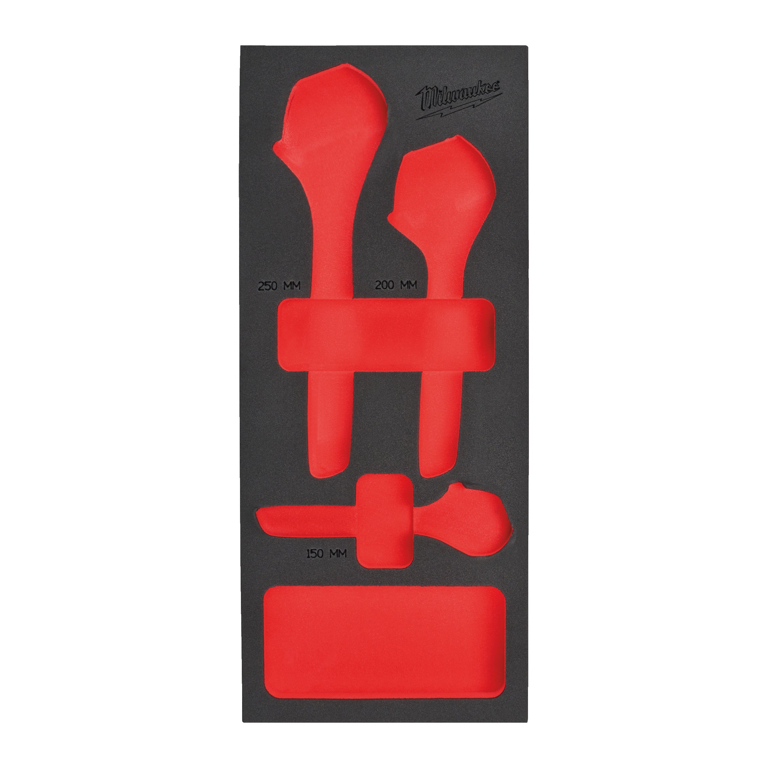 Inserție spumă goală pentru dulapul metalic Milwaukee Empty 3 pc Adjustable Wrench set Foam Insert, cod 4932493674