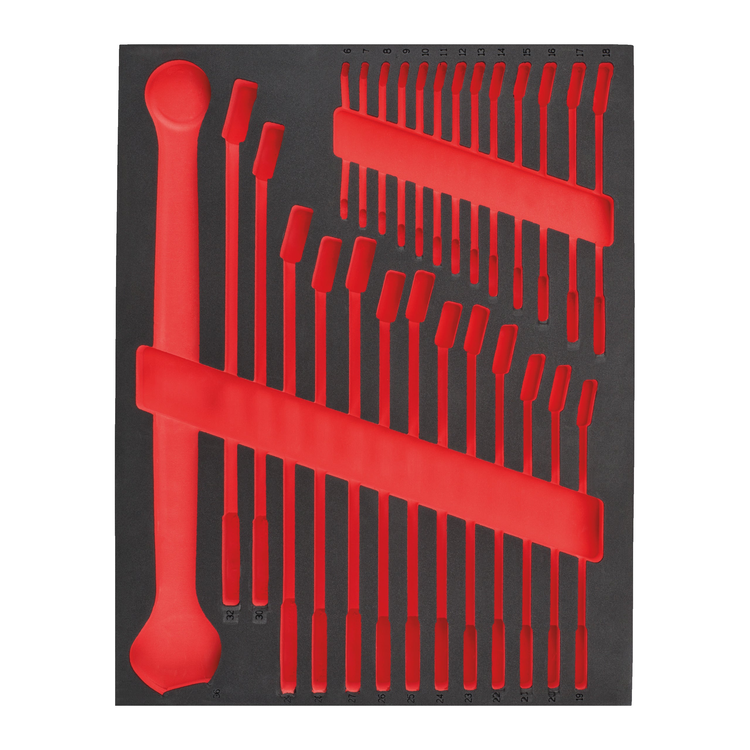 Inserție spumă goală pentru dulapul metalic Milwaukee Empty 27 pc MAXBITE Combination Spanner Foam Set, cod 4932493676