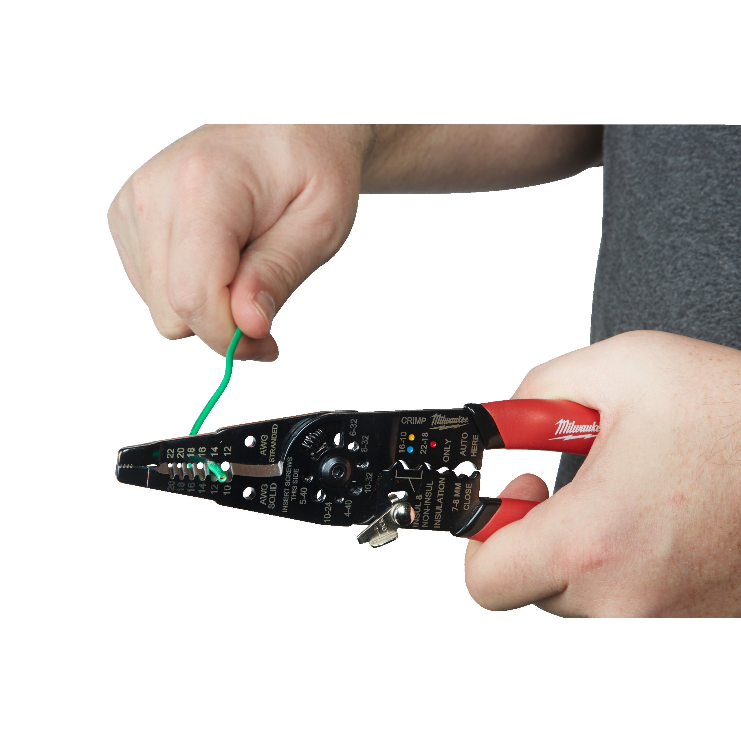 Clește multifuncțional de dezizolare și sertizare Milwaukee Multi-Purpose Wire Stripper with Crimper, cod 4932493816