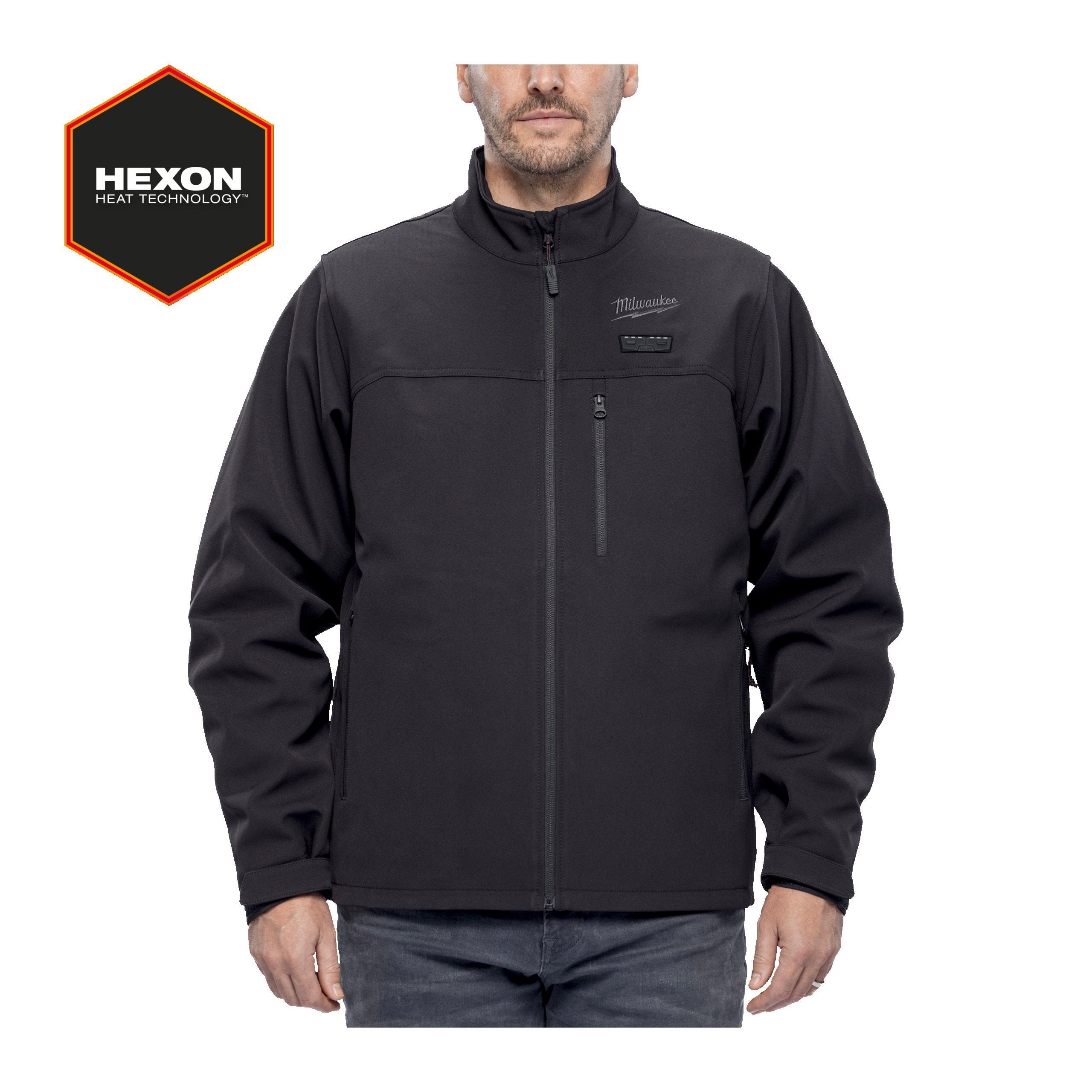 Jachetă încălzită Milwaukee M12 HJ6-0, HEXON HEAT TECHNOLOGY™, negru și gri
