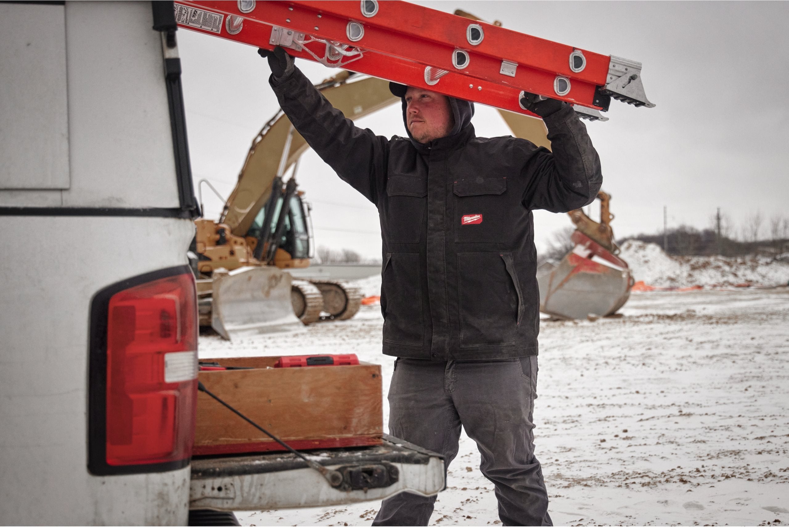 Jachetă Milwaukee WJ BL de lucru neagră cu glugă FREEFLEX™