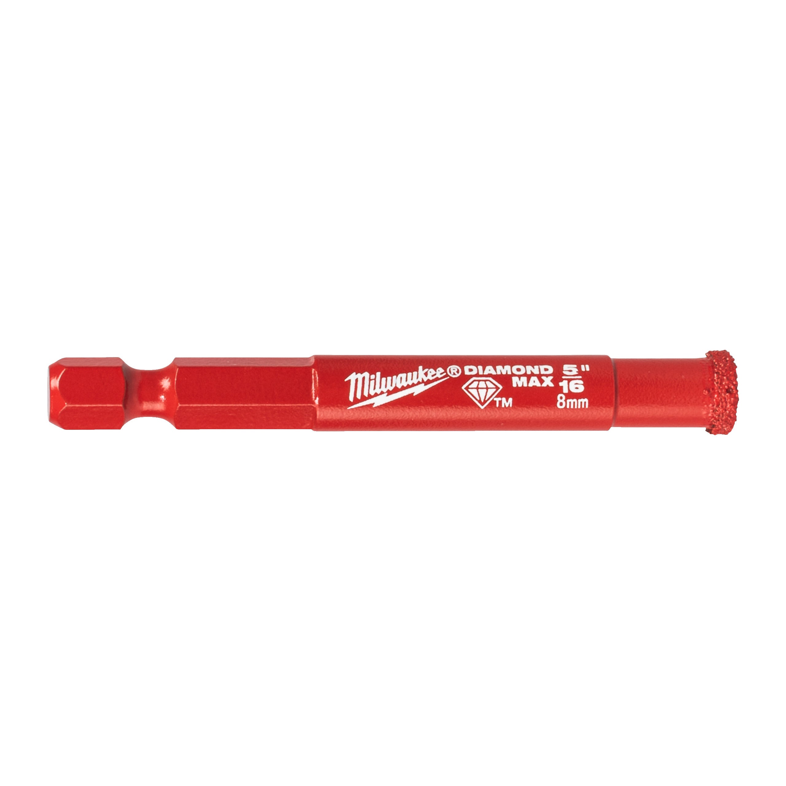 Carotă diamantată Burghie DIAMOND MAX™ ¼″ pentru găurire umedă Milwaukee 8 mm ¼" Hex, cod 4932498343