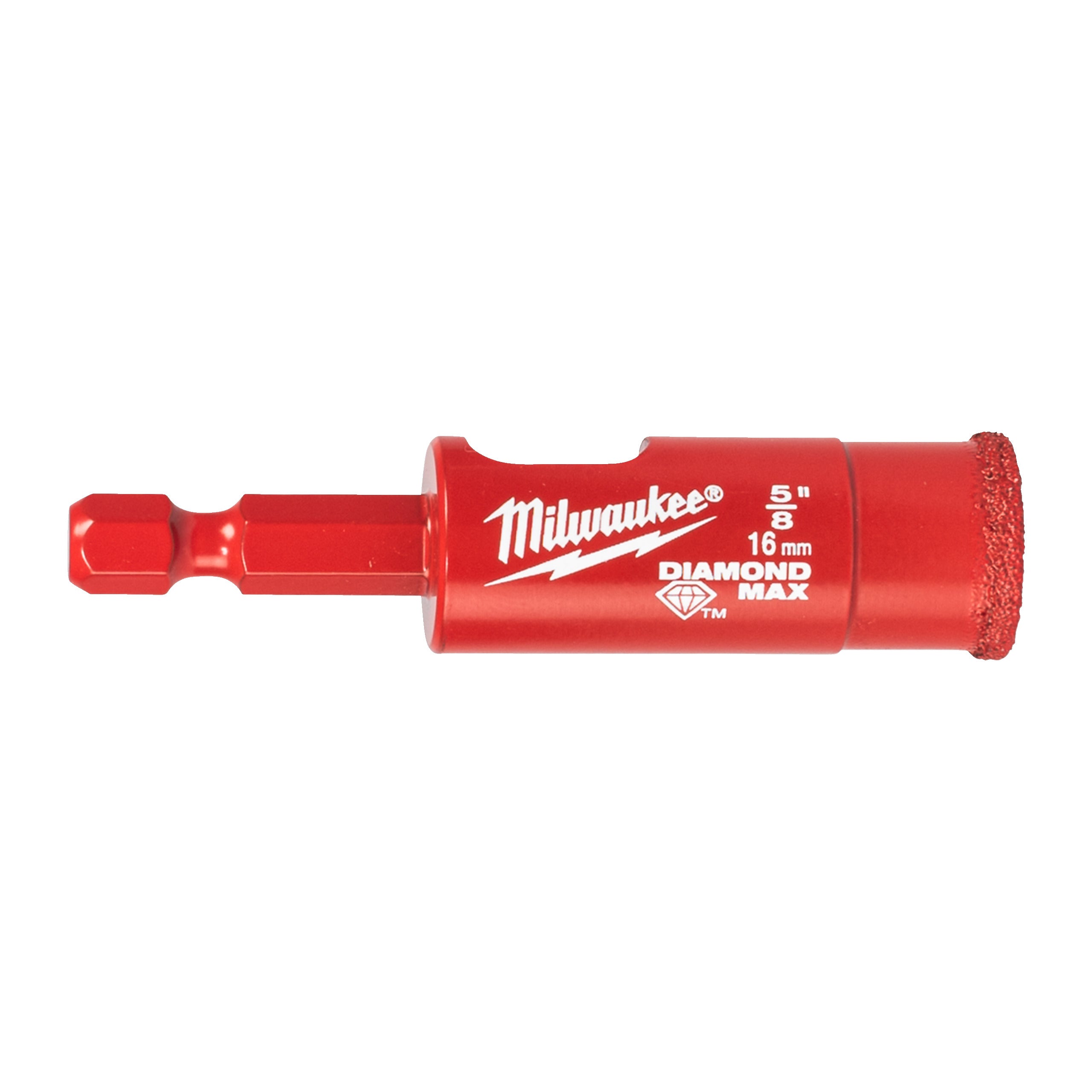 Carotă diamantată Burghie DIAMOND MAX™ ¼″ pentru găurire umedă Milwaukee 16 mm ¼" Hex, cod 4932498347