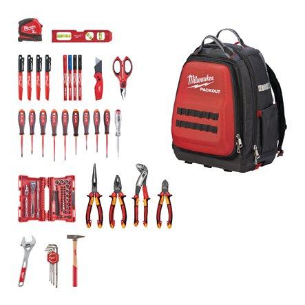 Rucsac PACKOUT Milwaukee cu set de 76 scule pentru electricieni cod 4932498407 - BIG STORE (Dynamic Tools SRL)