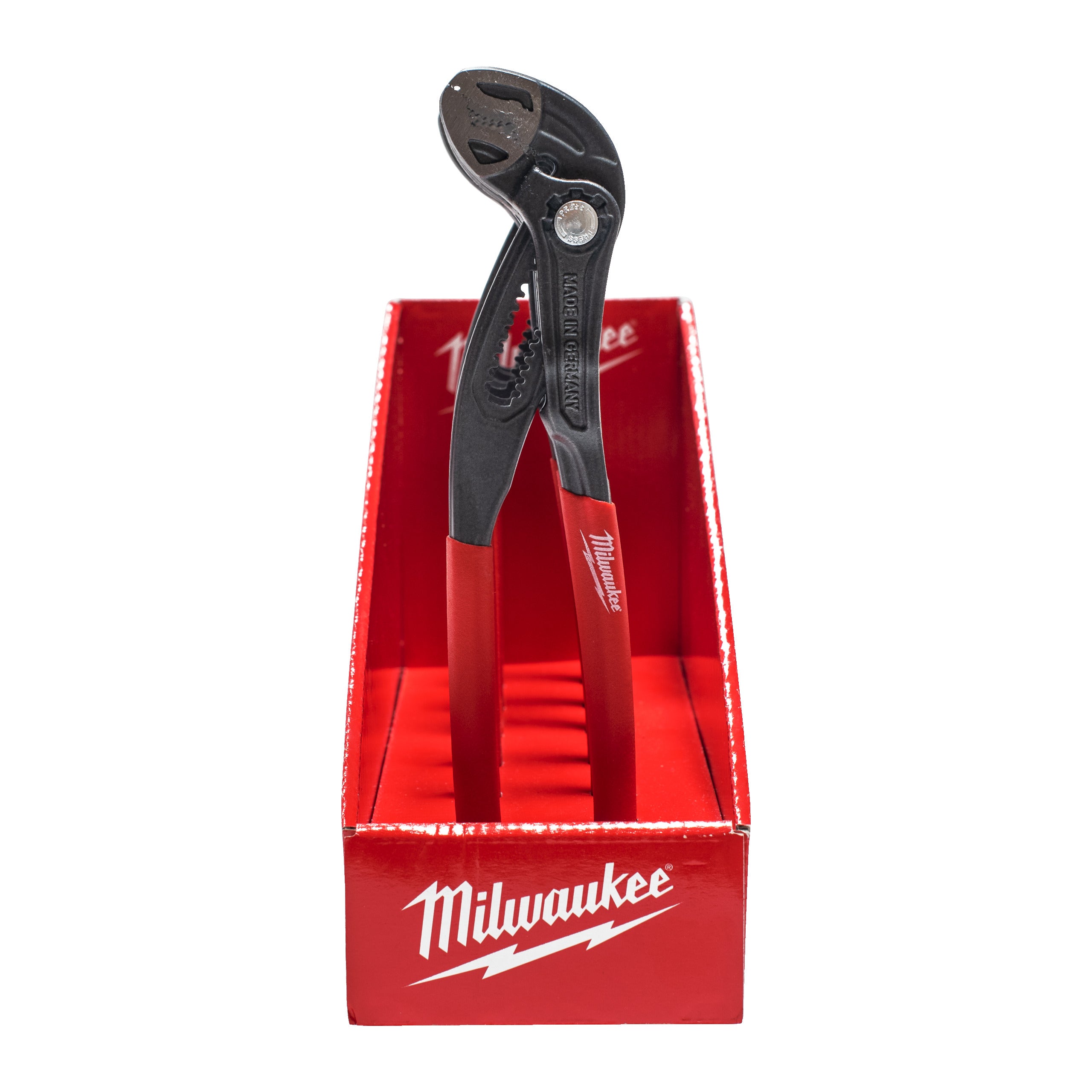 Clește 250 mm pentru pompa de apă - stand tejghea Milwaukee Water pump plier 250mm Counter Display, cod 4932498542