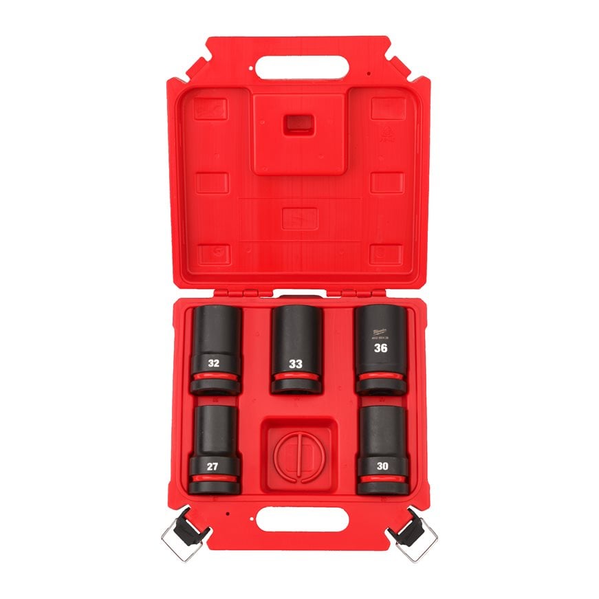 Set Milwaukee 5 chei tubulare de impact 1" lungi, cod 4932498752