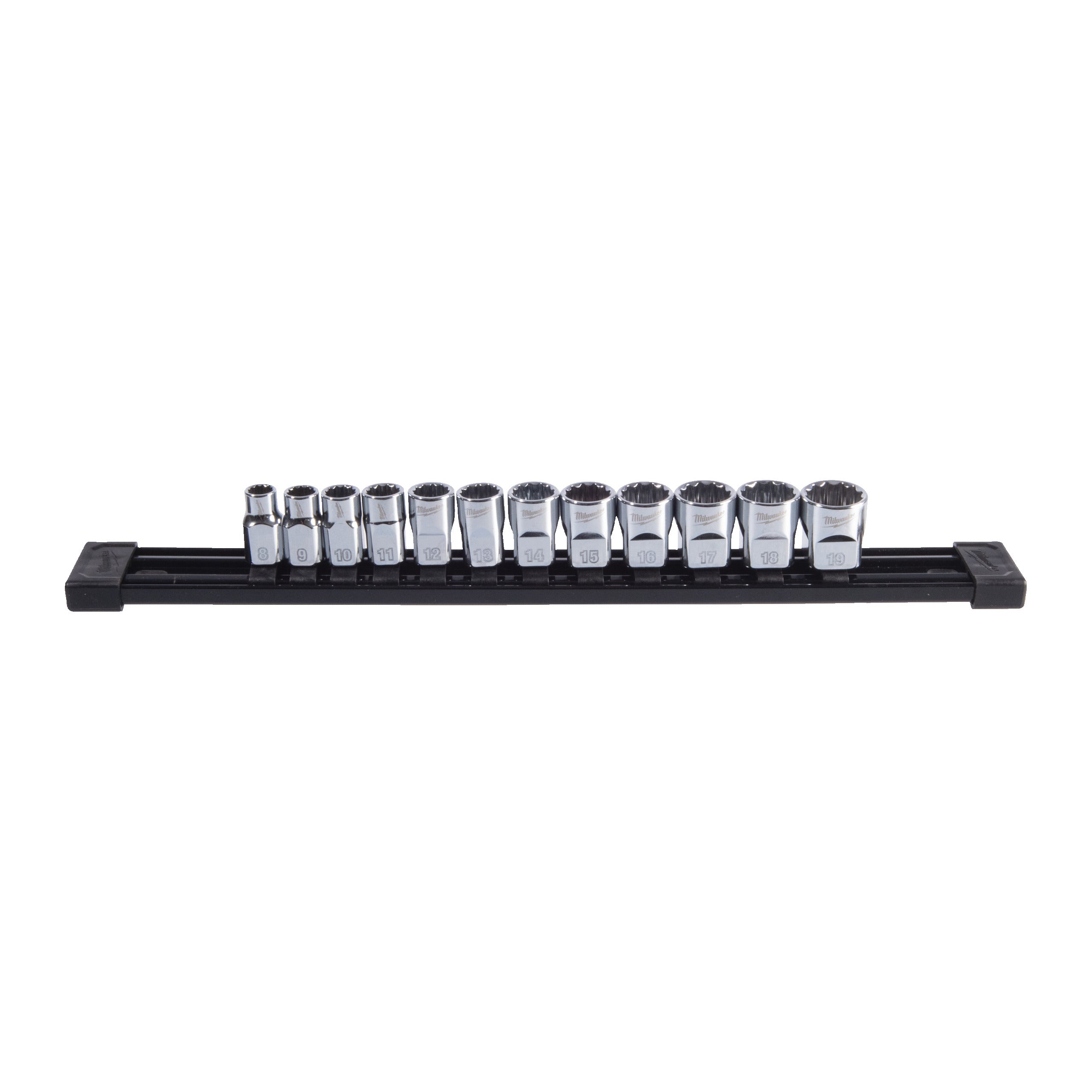 Cheie tubulară ⅜″ metrică, 12 puncte Milwaukee 12 pc 3/8" Drive 12-Point Socket Set - Metric, cod 4932498795