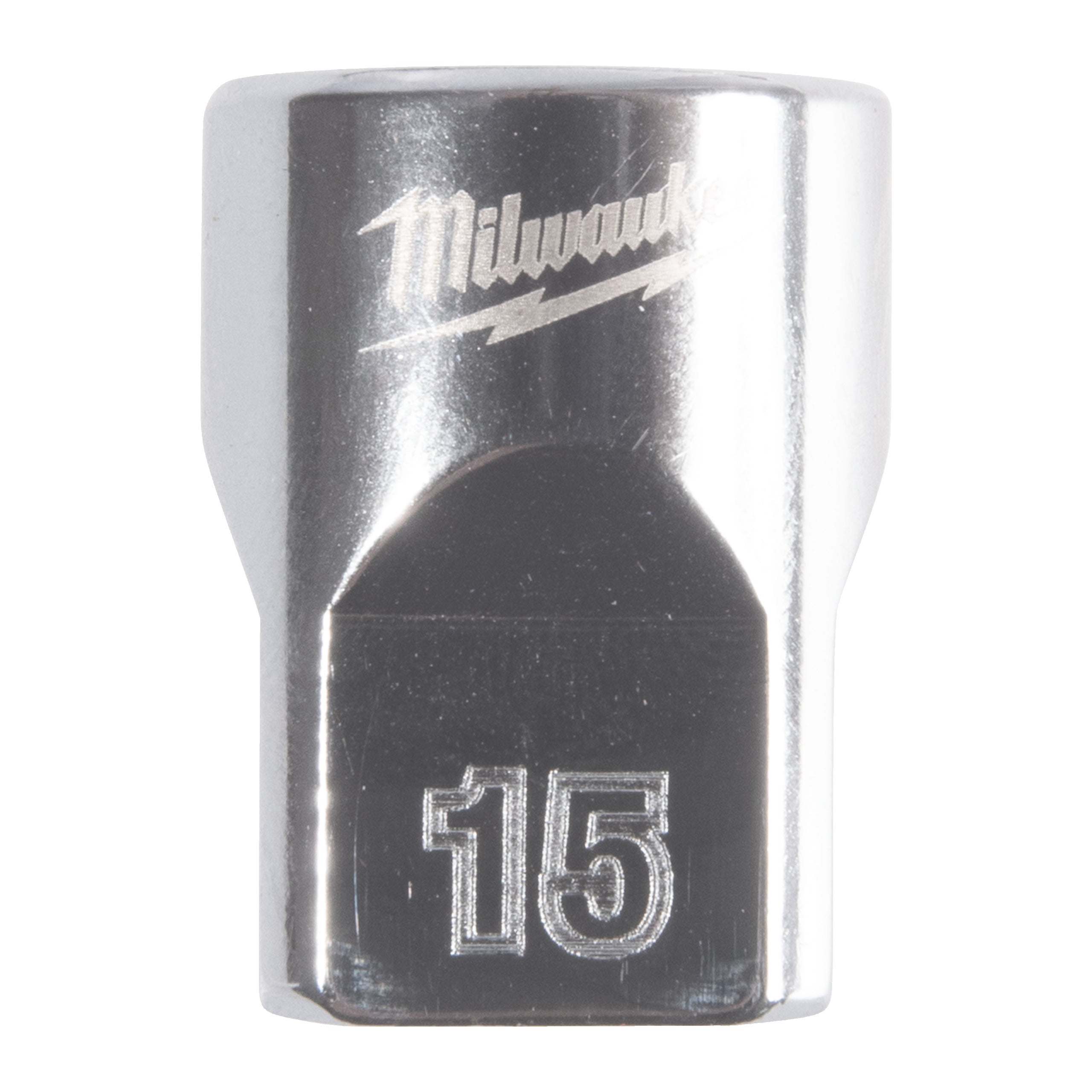 Cheie tubulară ⅜″ metrică, 12 puncte Milwaukee 3/8'' Drive Metric Standard 12-Point Socket - 15mm, cod 4932498807