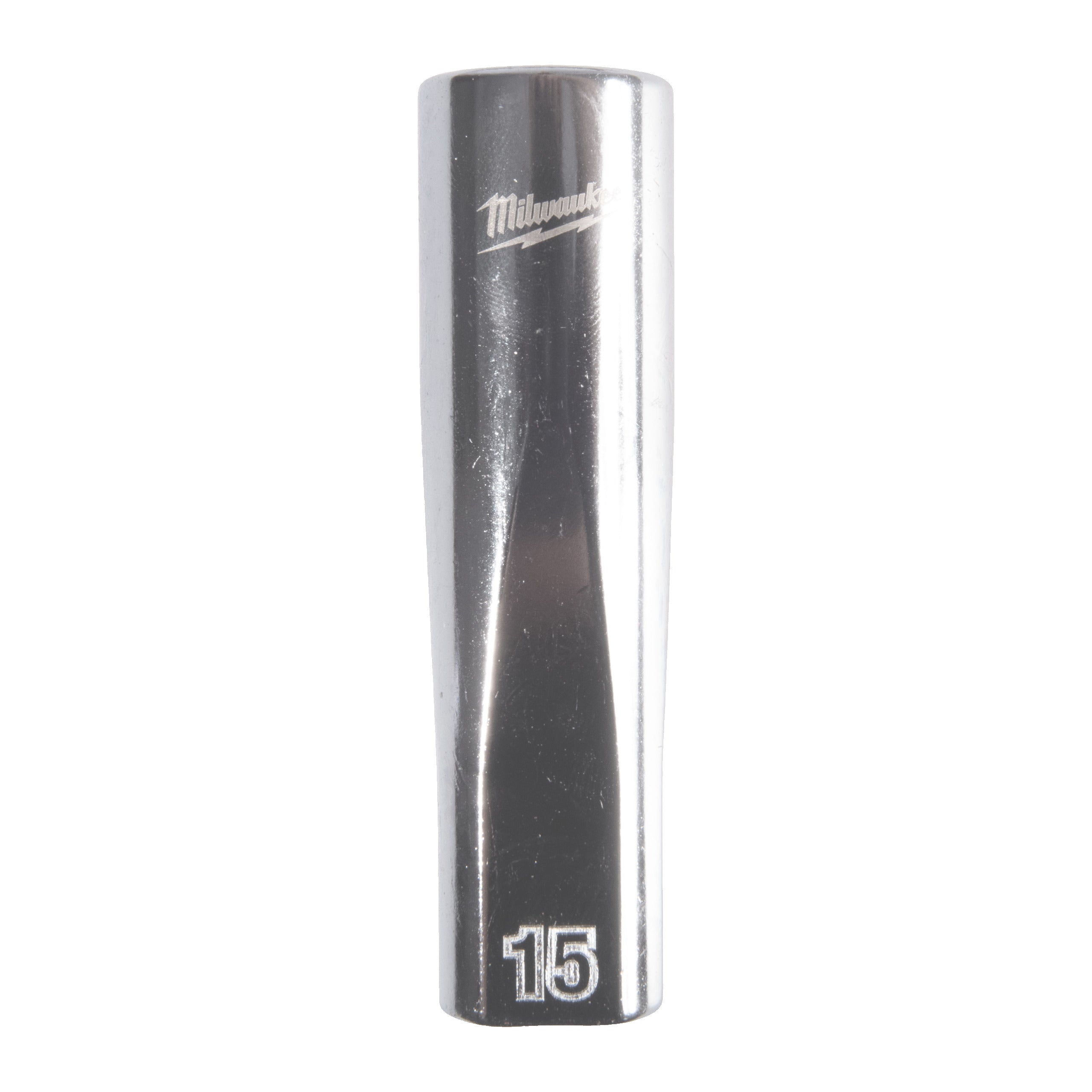 Cheie tubulară lungă ½″ metrică, 12 puncte Milwaukee 1/2'' Drive Metric Deep 12-Point Socket - 15mm, cod 4932498836