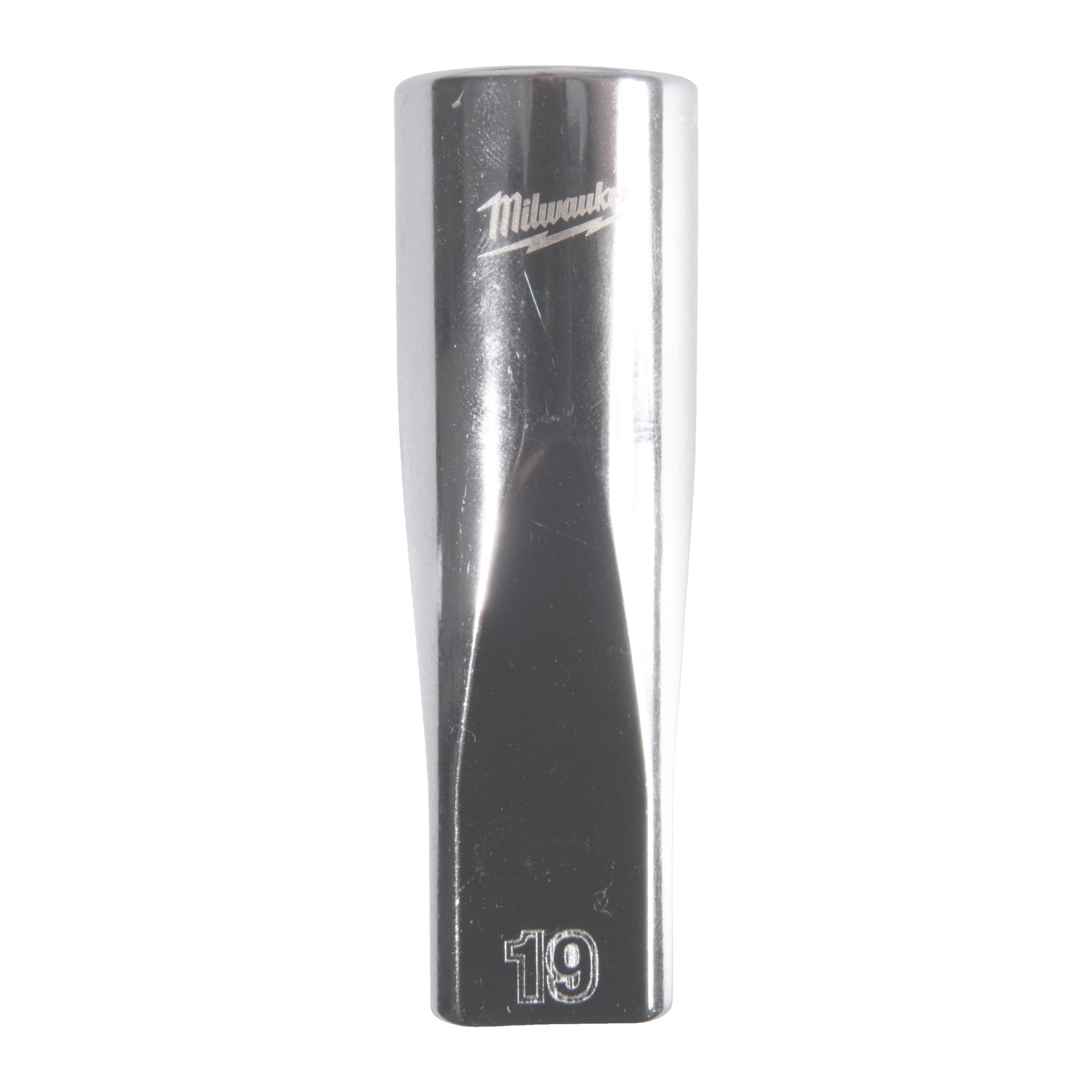 Cheie tubulară lungă ½″ metrică, 12 puncte Milwaukee 1/2'' Drive Metric Deep 12-Point Socket - 19mm, cod 4932498840