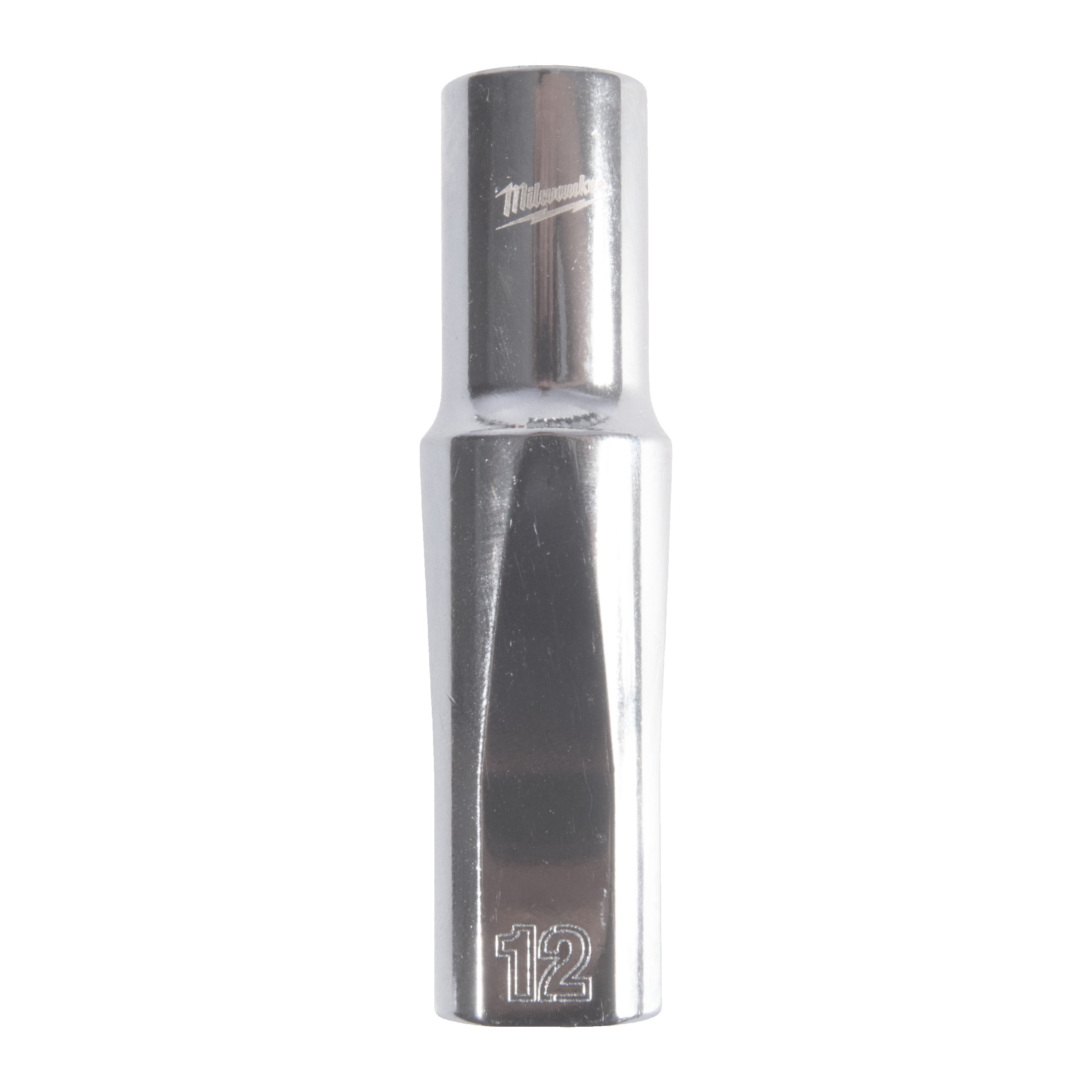 Cheie tubulară lungă ½″ metrică, 12 puncte Milwaukee 1/2'' Drive Metric Deep 12-Point Socket - 12mm, cod 4932499117