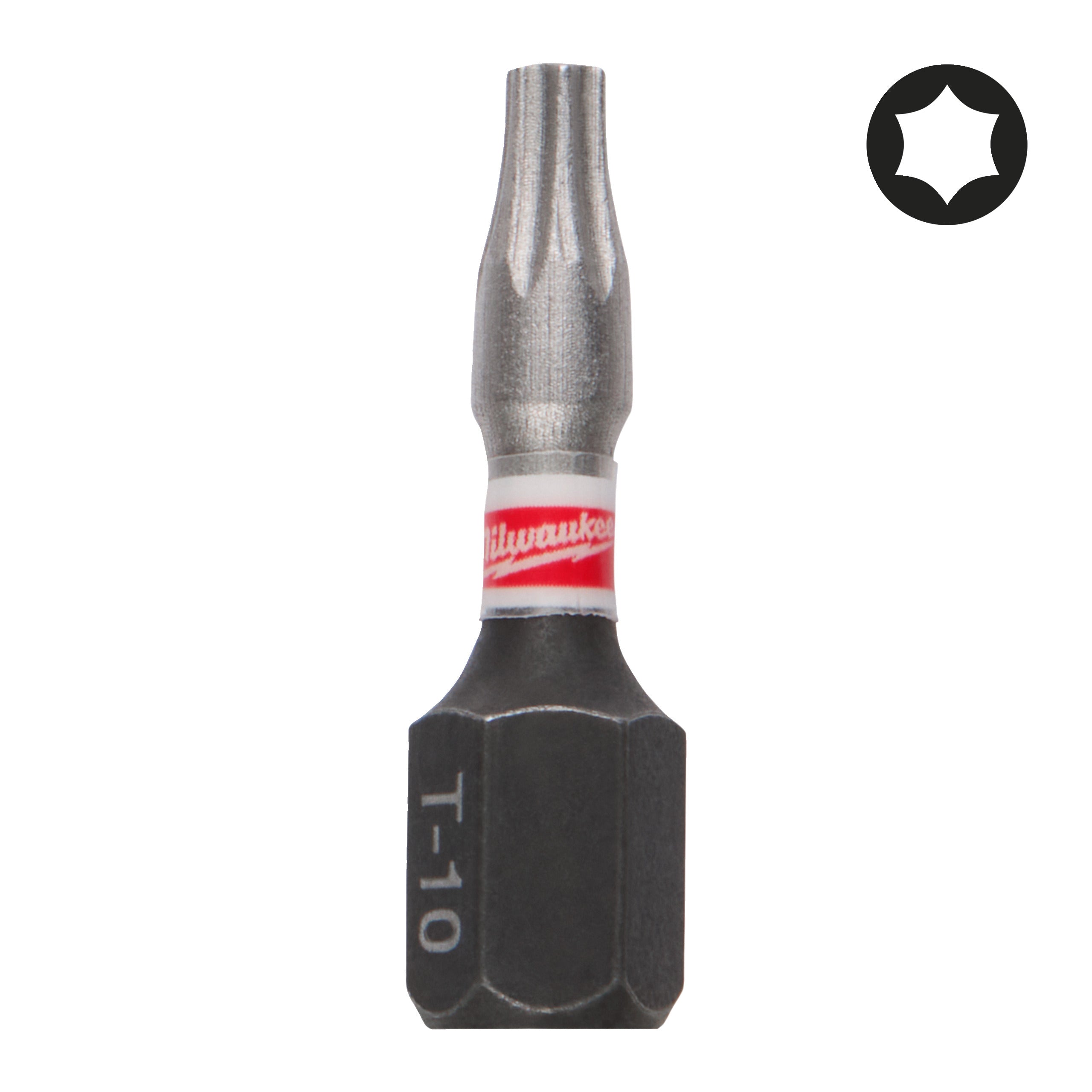 Set biți și chei tubulare Shockwave Biți TX pentru șurubelnițe SHOCKWAVE™ IMPACT DUTY Milwaukee S/Bit ShW TX10 25mm, cod 4932500361