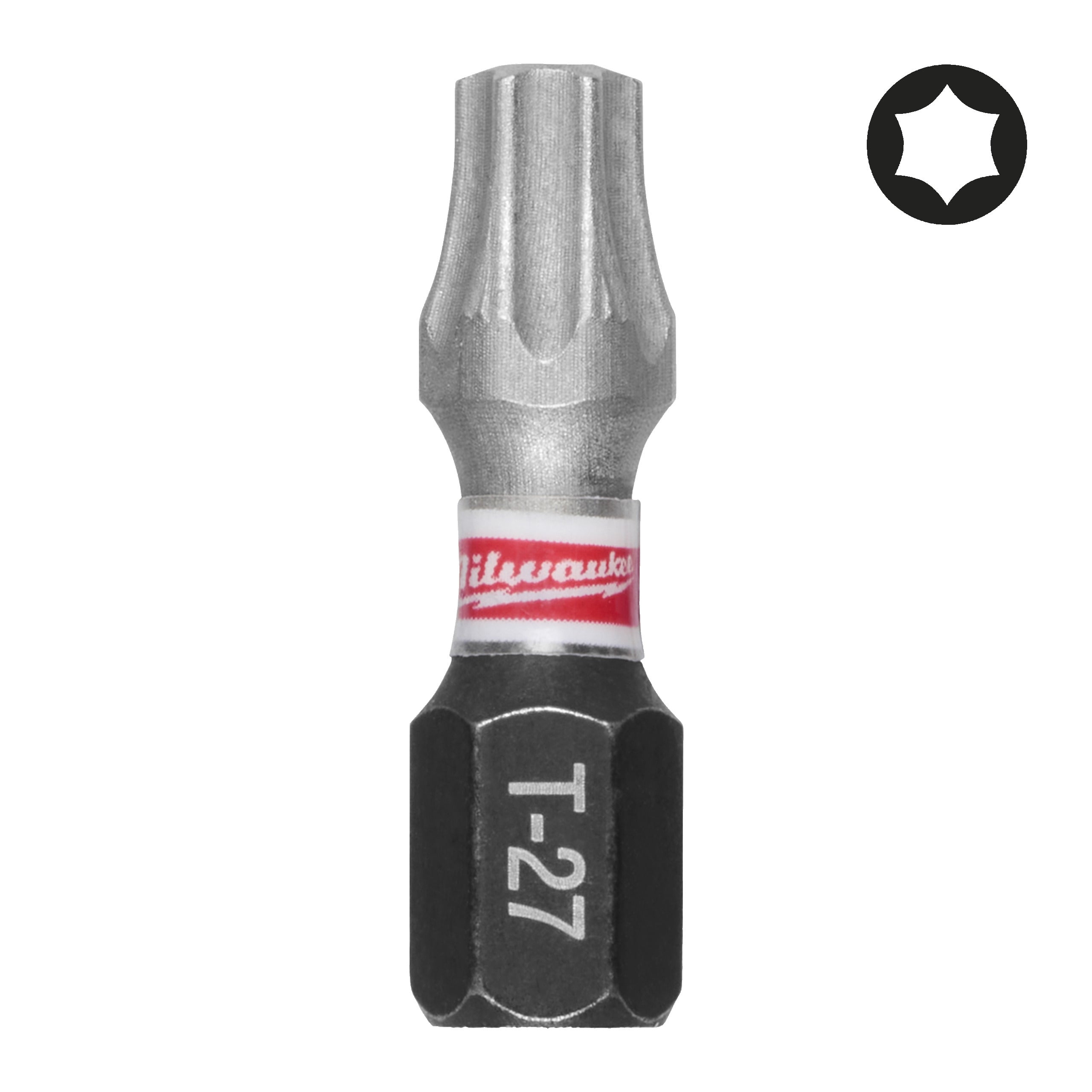 Set biți și chei tubulare Shockwave Biți TX pentru șurubelnițe SHOCKWAVE™ IMPACT DUTY Milwaukee S/Bit ShW TX27 25mm, cod 4932500365
