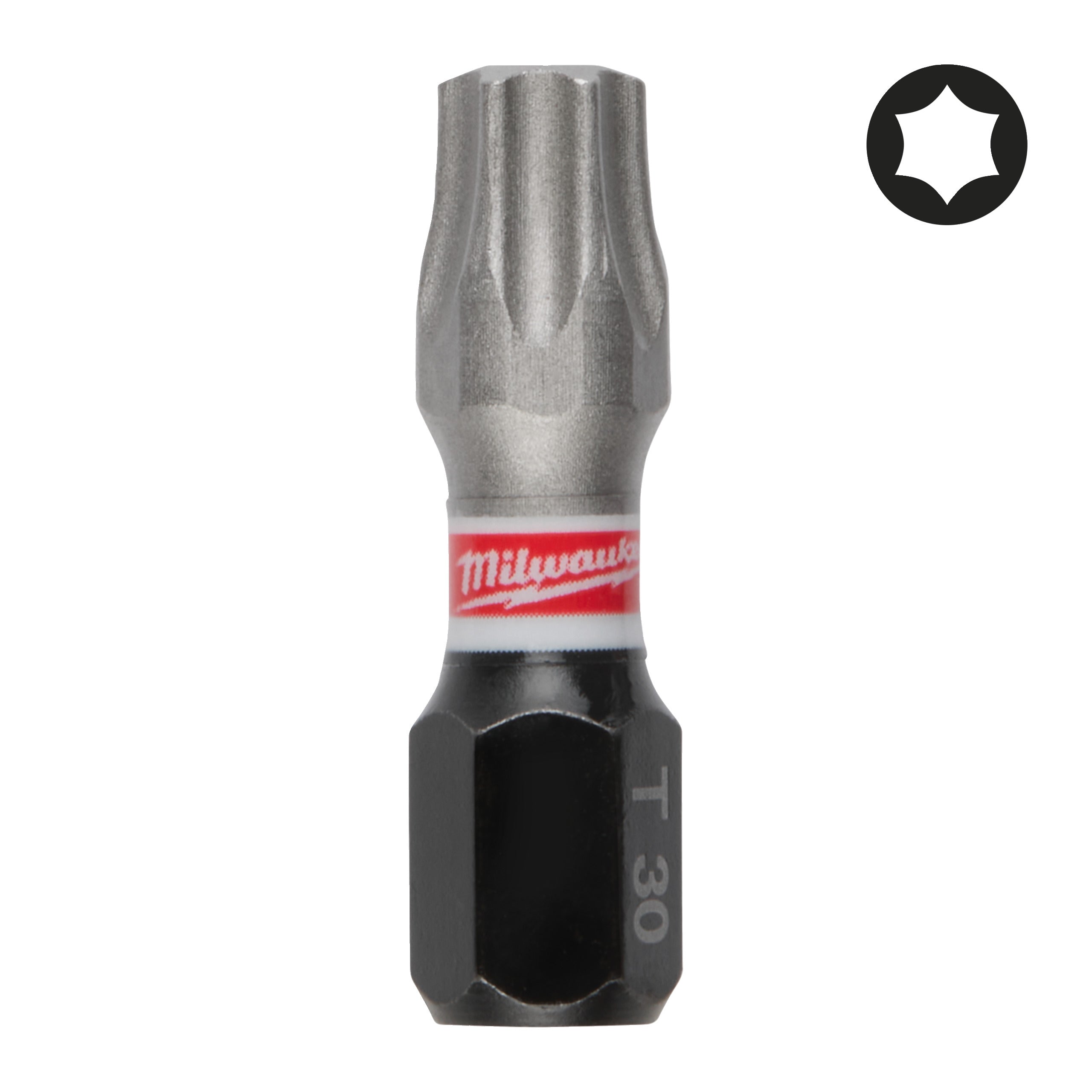 Set biți și chei tubulare Shockwave Biți TX pentru șurubelnițe SHOCKWAVE™ IMPACT DUTY Milwaukee S/Bit ShW TX30 25mm, cod 4932500366