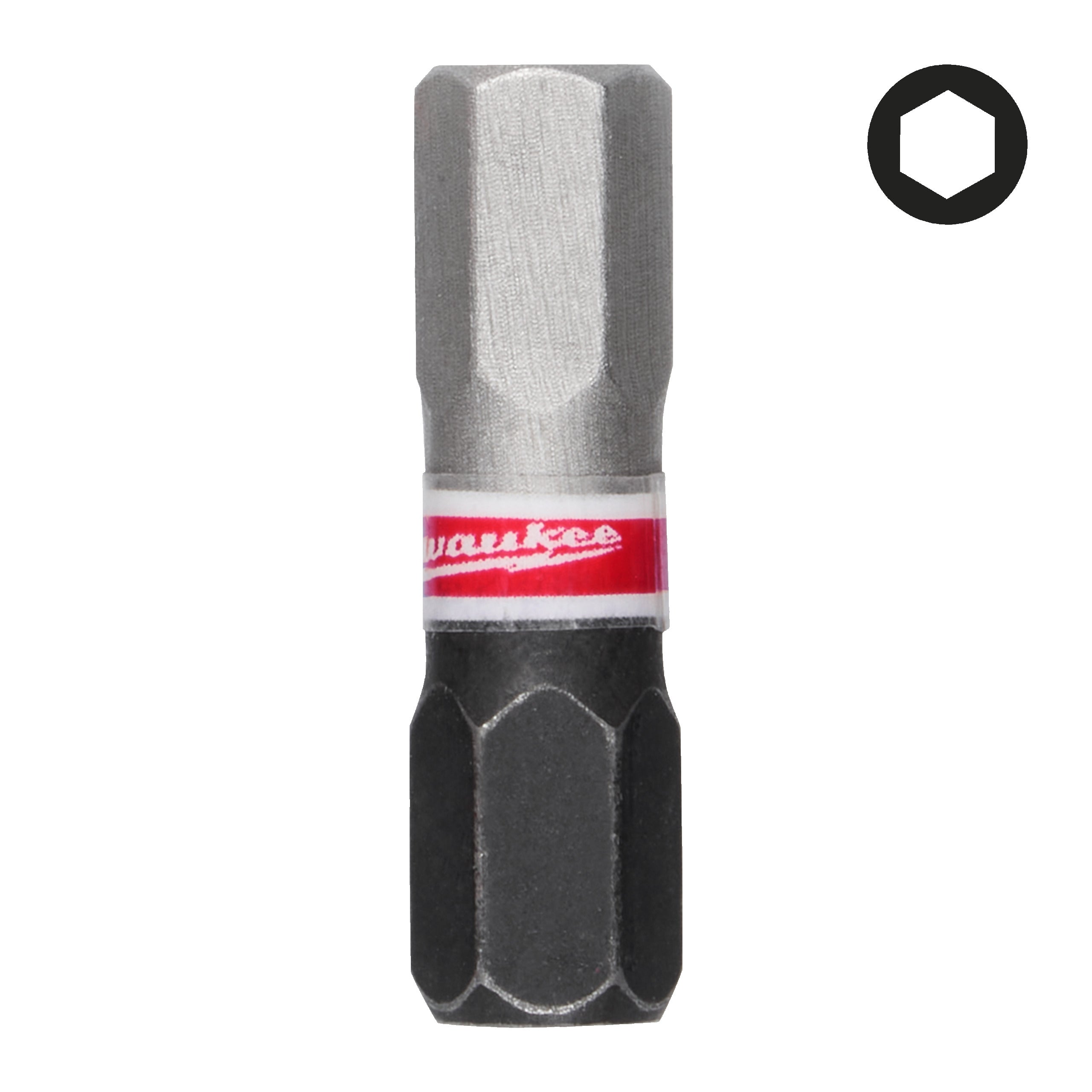 Set biți și chei tubulare Shockwave Biți Hex pentru șurubelnițe SHOCKWAVE™ IMPACT DUTY Milwaukee S/Bit ShW HEX6 25mm, cod 4932500382