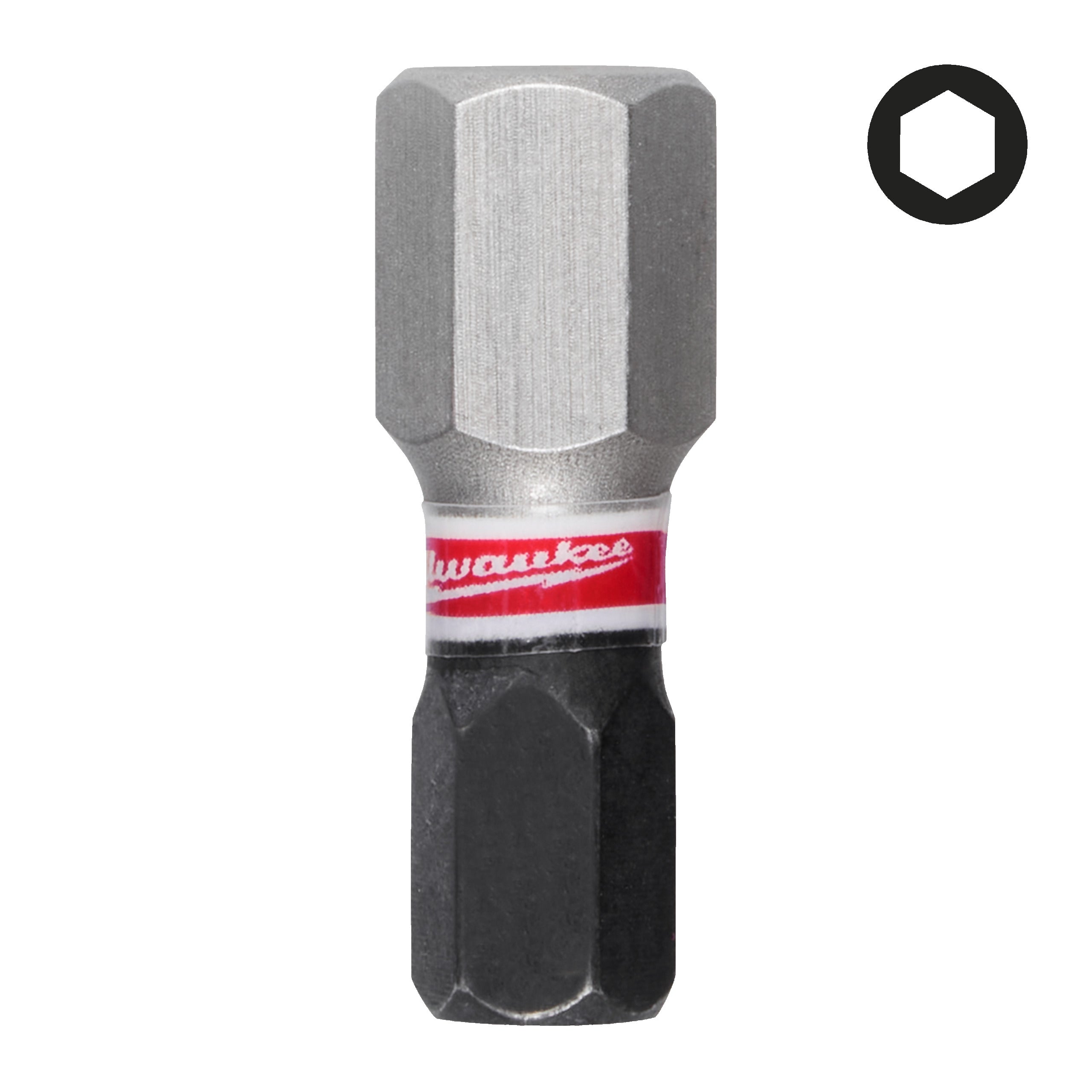 Set biți și chei tubulare Shockwave Biți Hex pentru șurubelnițe SHOCKWAVE™ IMPACT DUTY Milwaukee S/Bit ShW HEX8 25mm, cod 4932500383