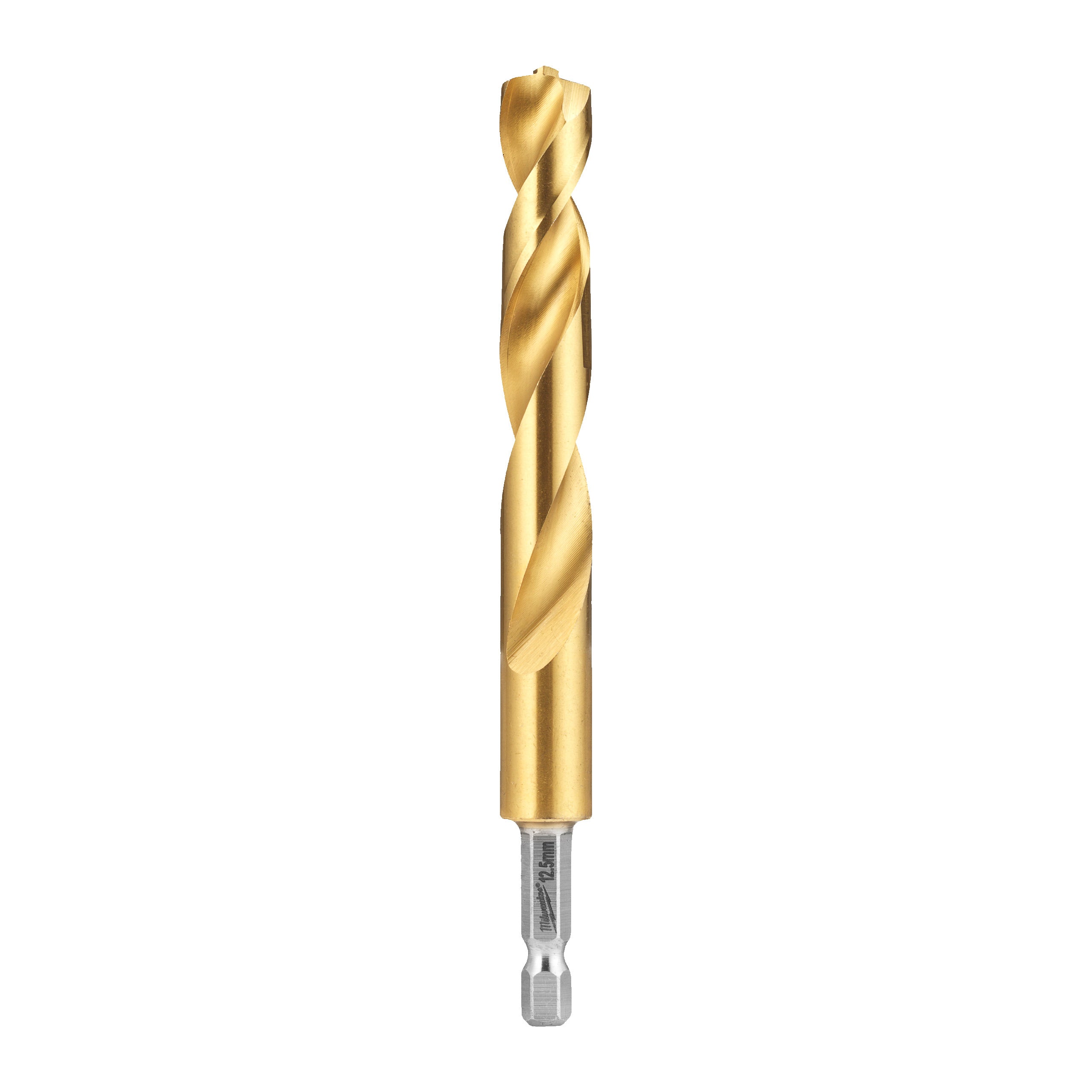Burghiu pentru metal RED HEX - Burghie SHOCKWAVE™ HSS-Ground Titan pentru metal Milwaukee Shockwave HSS-G TiN Red Hex 12.5 mm - 5 pcs, cod 4932500418