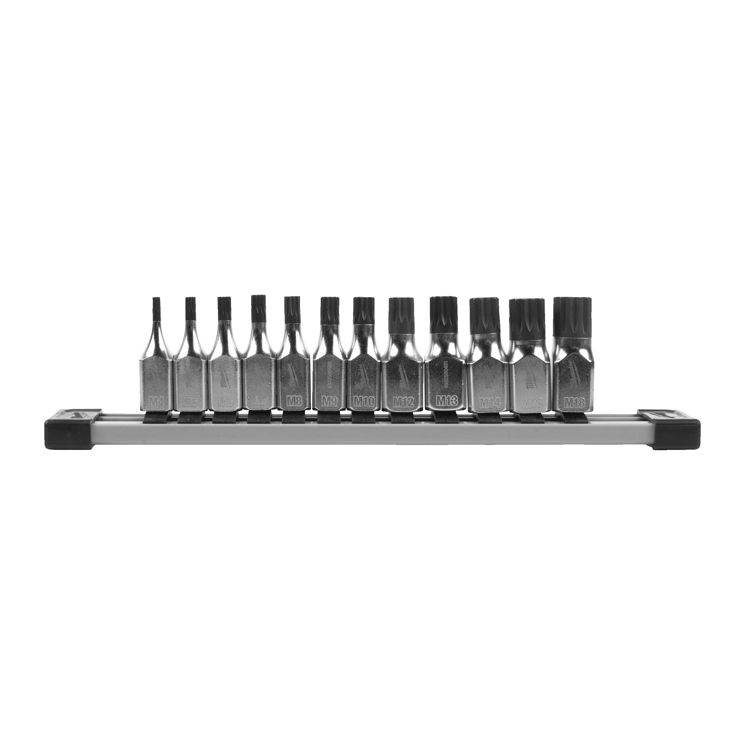 Set tubulare cu bit ⅜″ XZN Milwaukee 12 pc 3/8'' Drive Triple Square Bit Socket Set, cod 4932500433