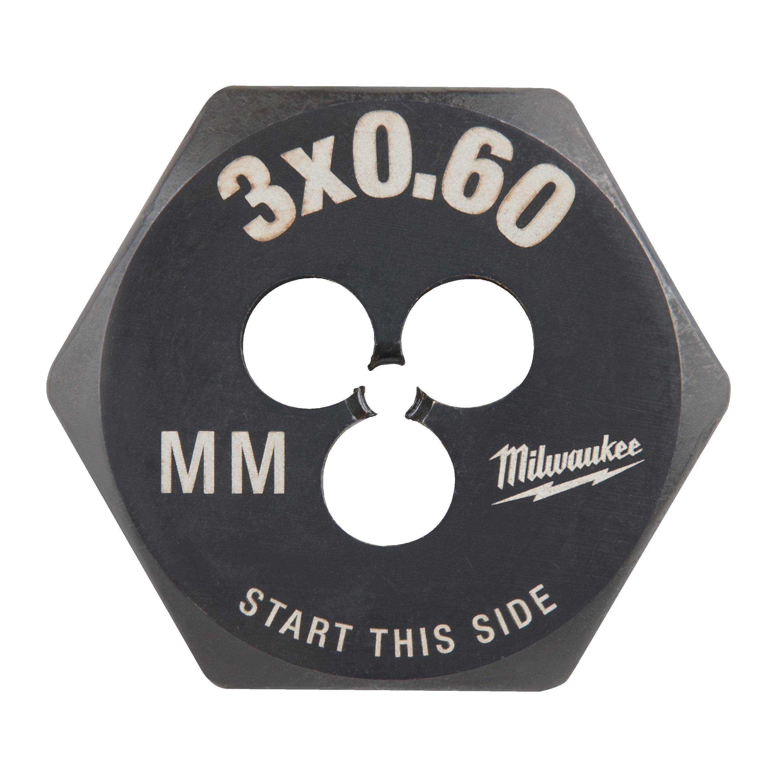Filiere hexagonale pentru filet metric Milwaukee M3-0.60 mm HEX threading DIE, cod 4932500608