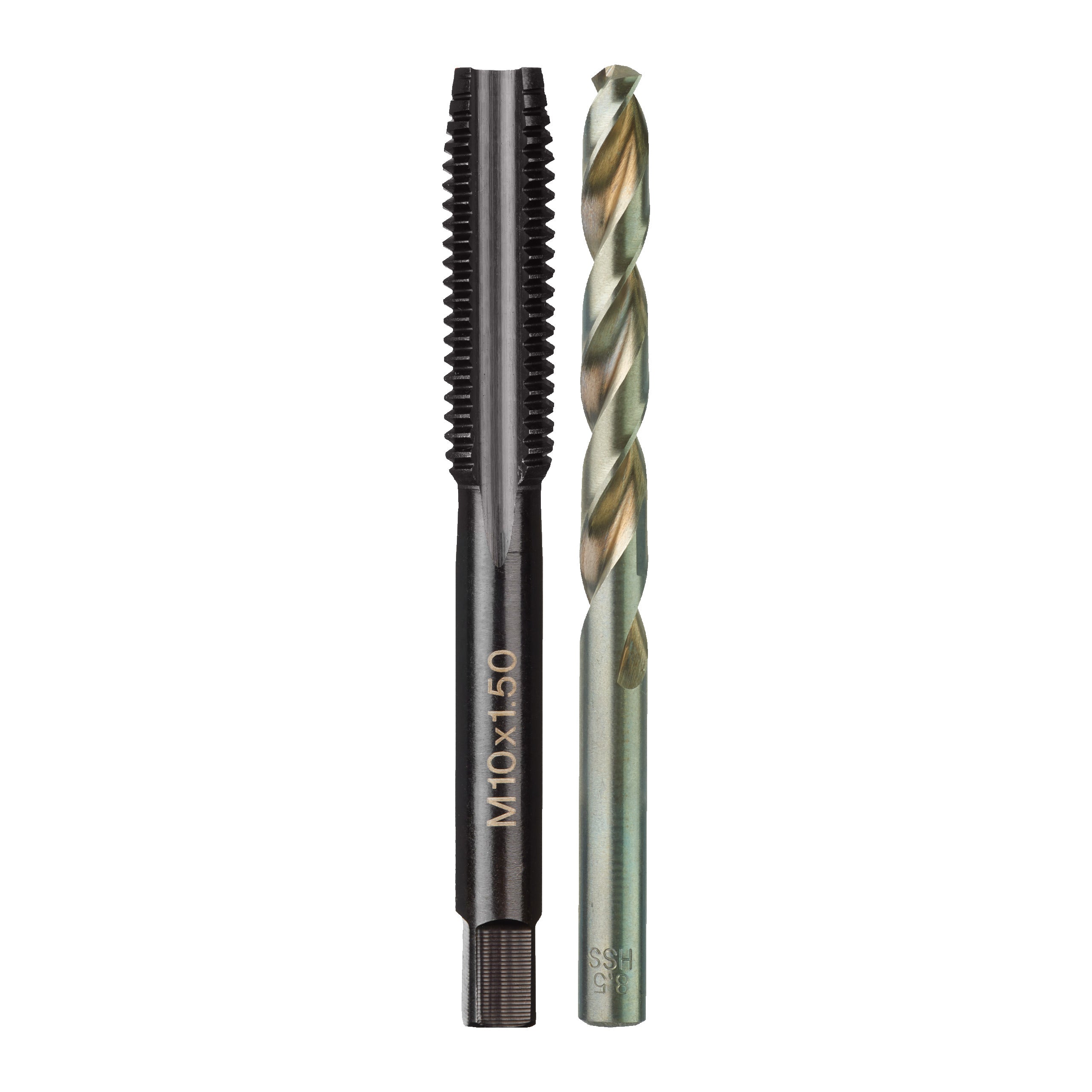 Set tarozi și burghie - sistem metric Milwaukee 2 pc M10-1.5 plug tap & 8.5 DRILL BIT set, cod 4932500639