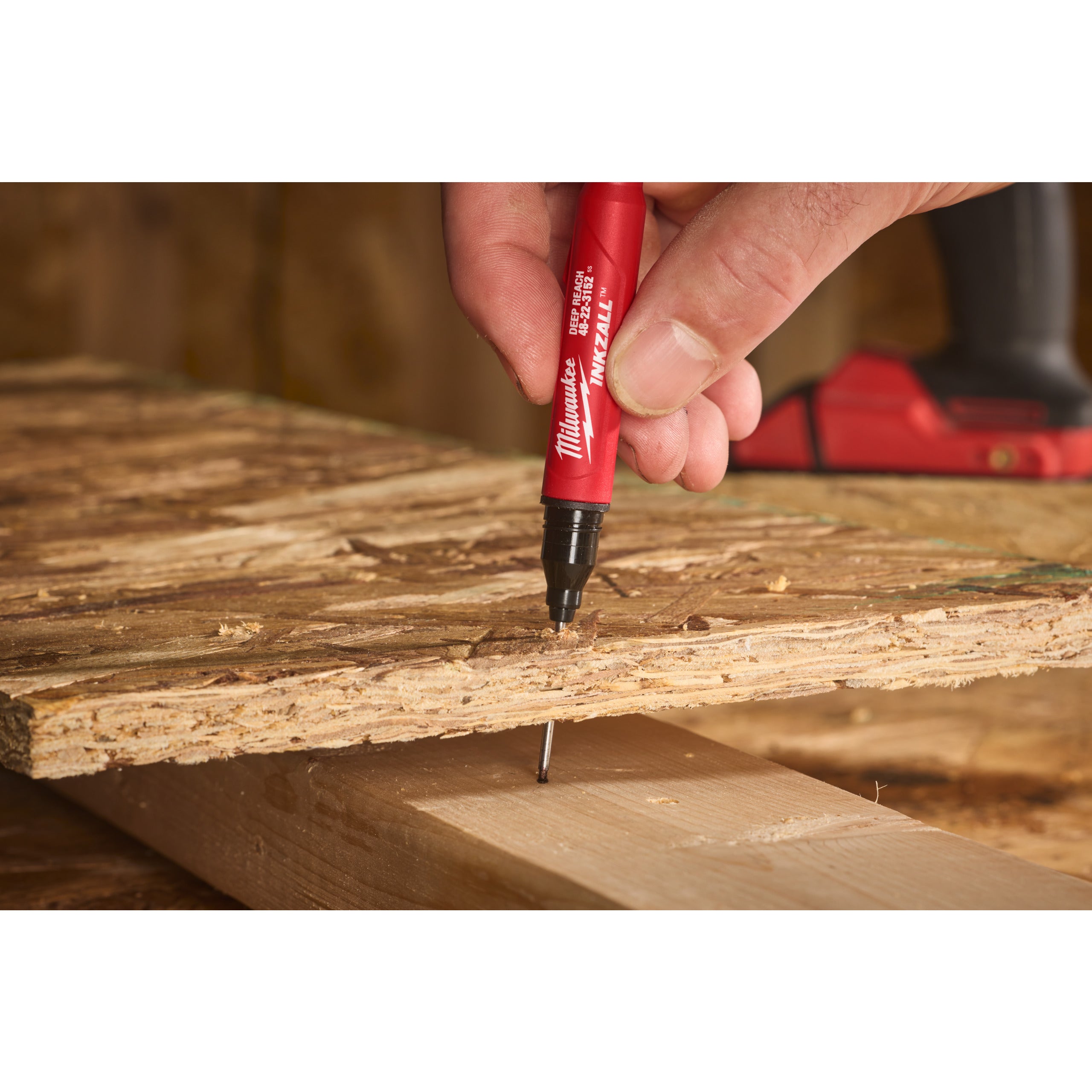 Marker INKAZLL™ cu vârf lung ultra fin Milwaukee INKZALL™ Deep Reach Ultra-Fine Point, cod 4932501147